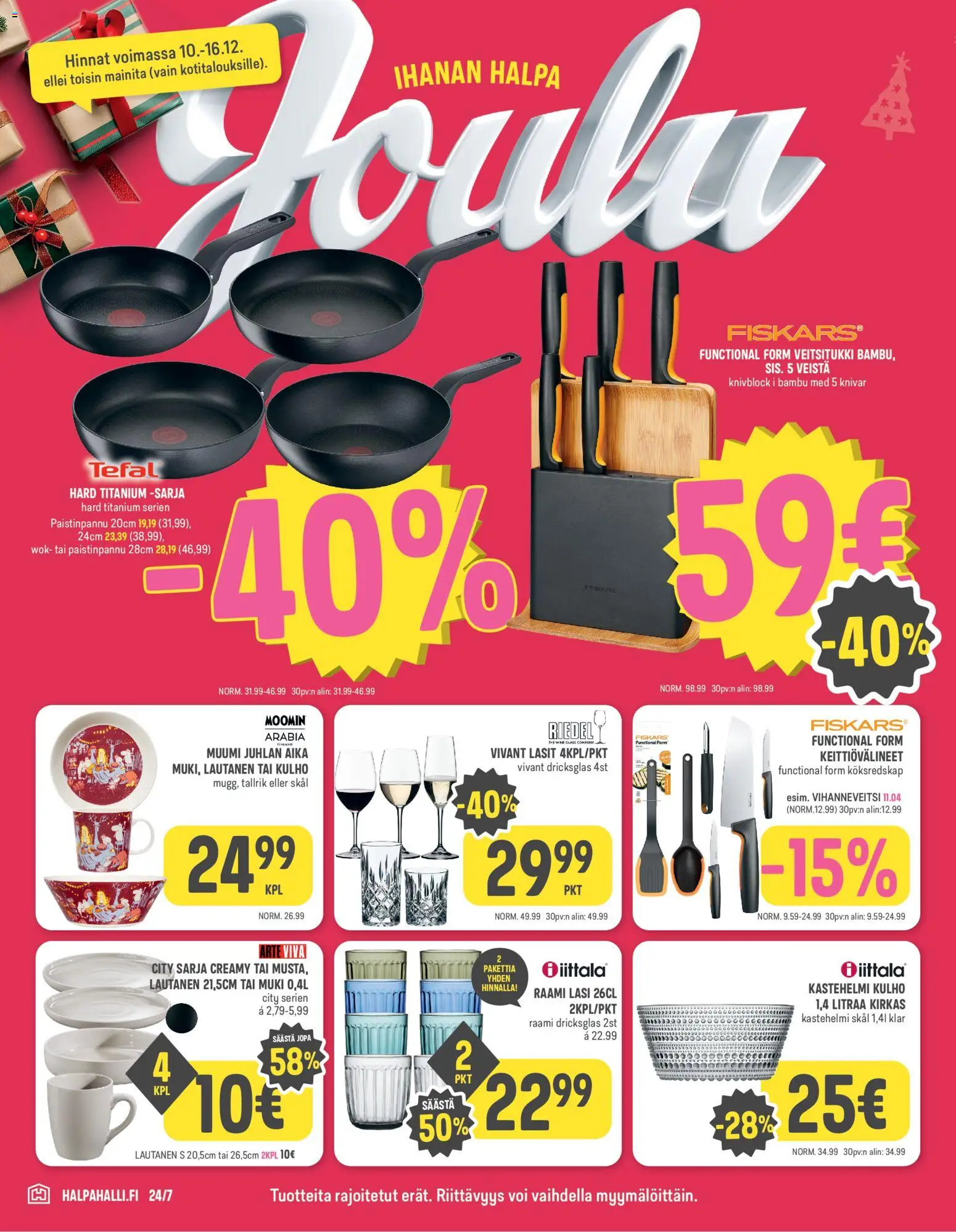 Halpa Halli tarjoukset – voimassa 10.12.2025 alkaen | Sivu: 12 | Tuotteet: Muki, Paistinpannu, Voi, Lautanen
