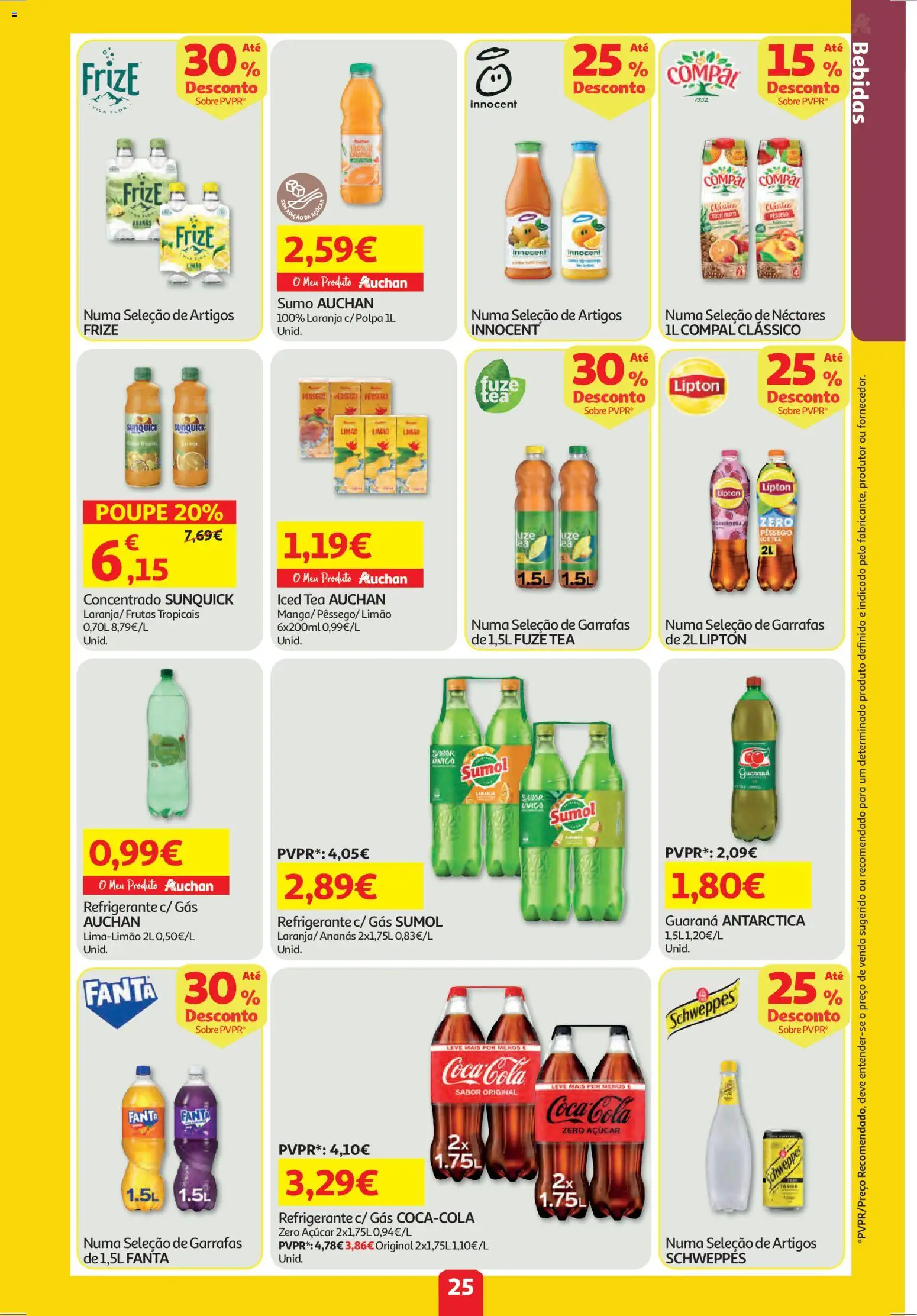 Auchan folheto │ válido de 19.03.2026 | Página: 25 | Produtos: Refrigerante, Fanta, Sumo, Açúcar