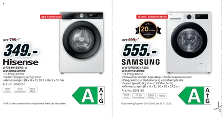 Media Markt Black Friday ab 29.10.2025 gültig | Seite: 20 | Produkte: Waschmaschine, Samsung
