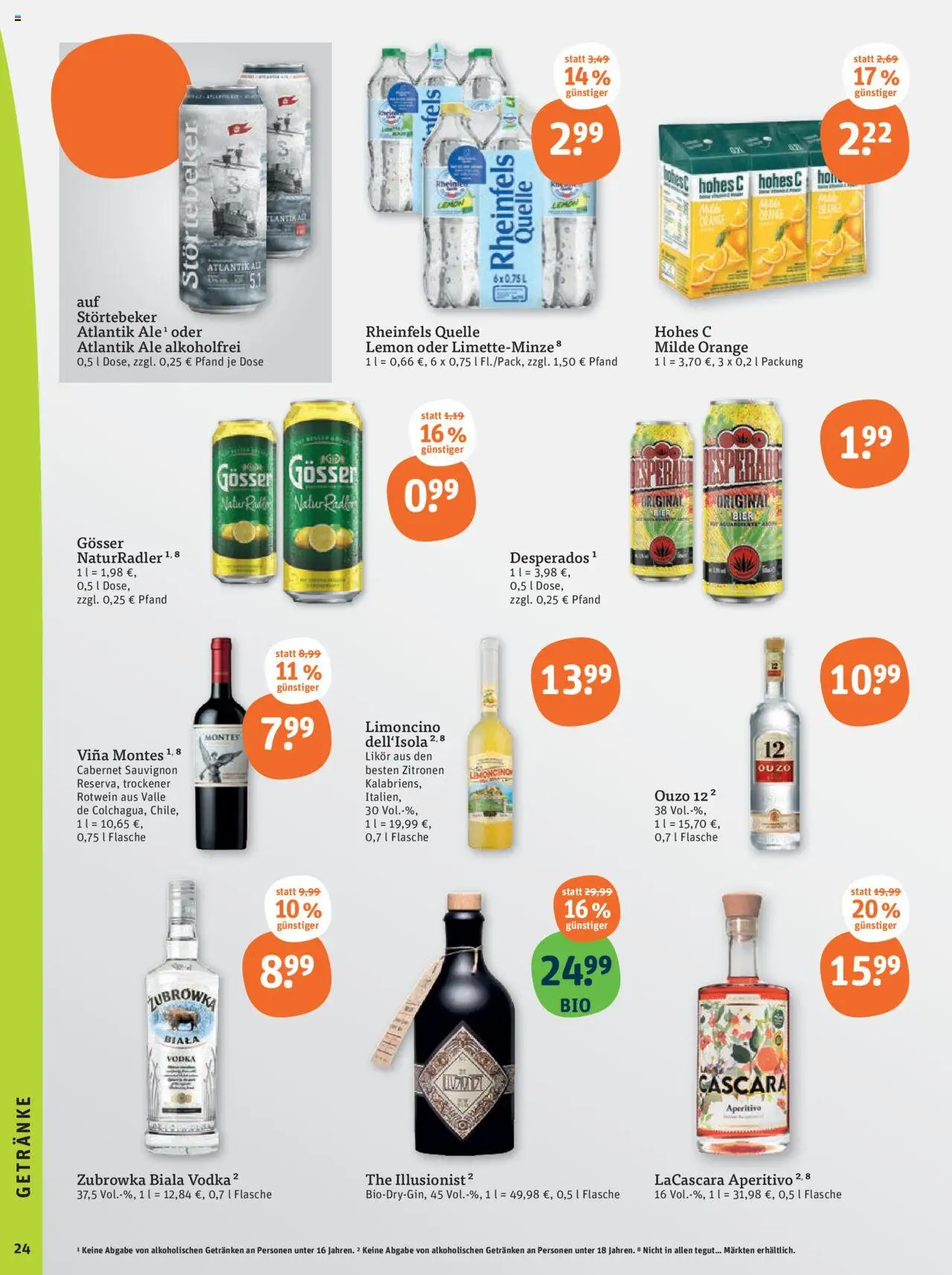Tegut Prospekt - gültig ab dem 28.07.2025 | Seite: 26 | Produkte: Ouzo 12, Bier, Likör, Desperados