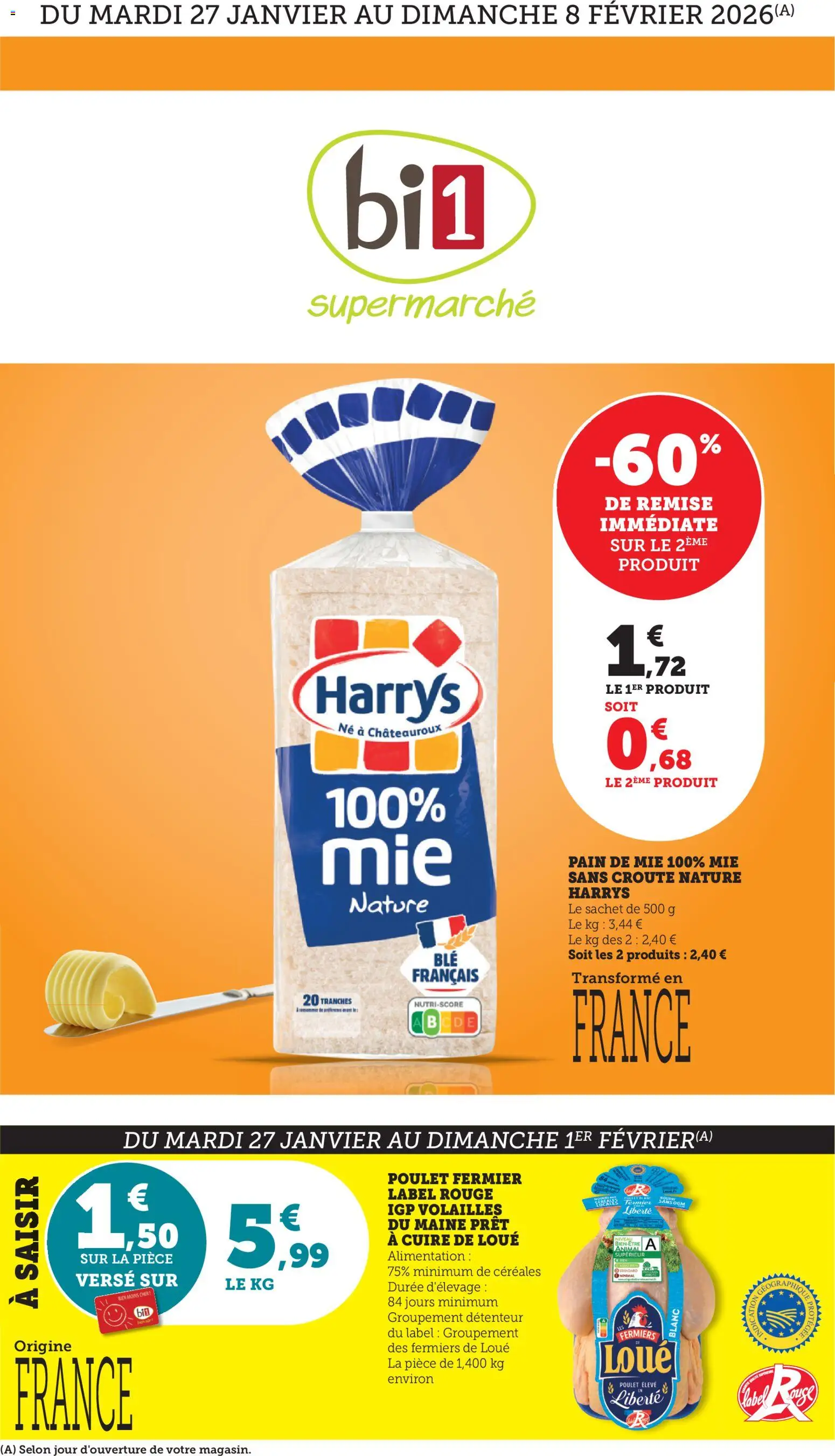 {H1} | Page: 1 | Produits: Pain de mie, Pain, Céréales