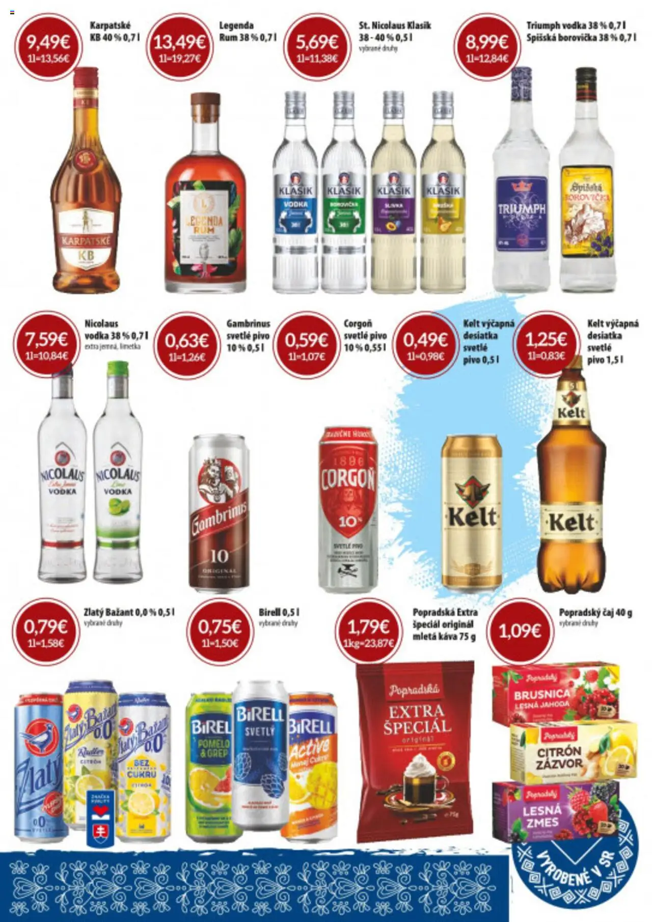Nové CBA Verex akcie – leták je platný od 02.10.2025 | Strana: 7 | Produkty: Káva, Birell, Borovička, Kelt