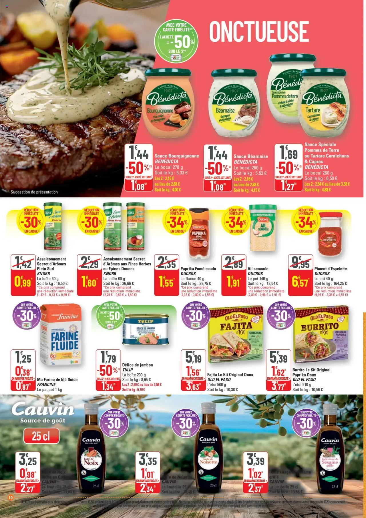{H1} | Page: 10 | Produits: Farine de ble, Pommes, Noix, Crème