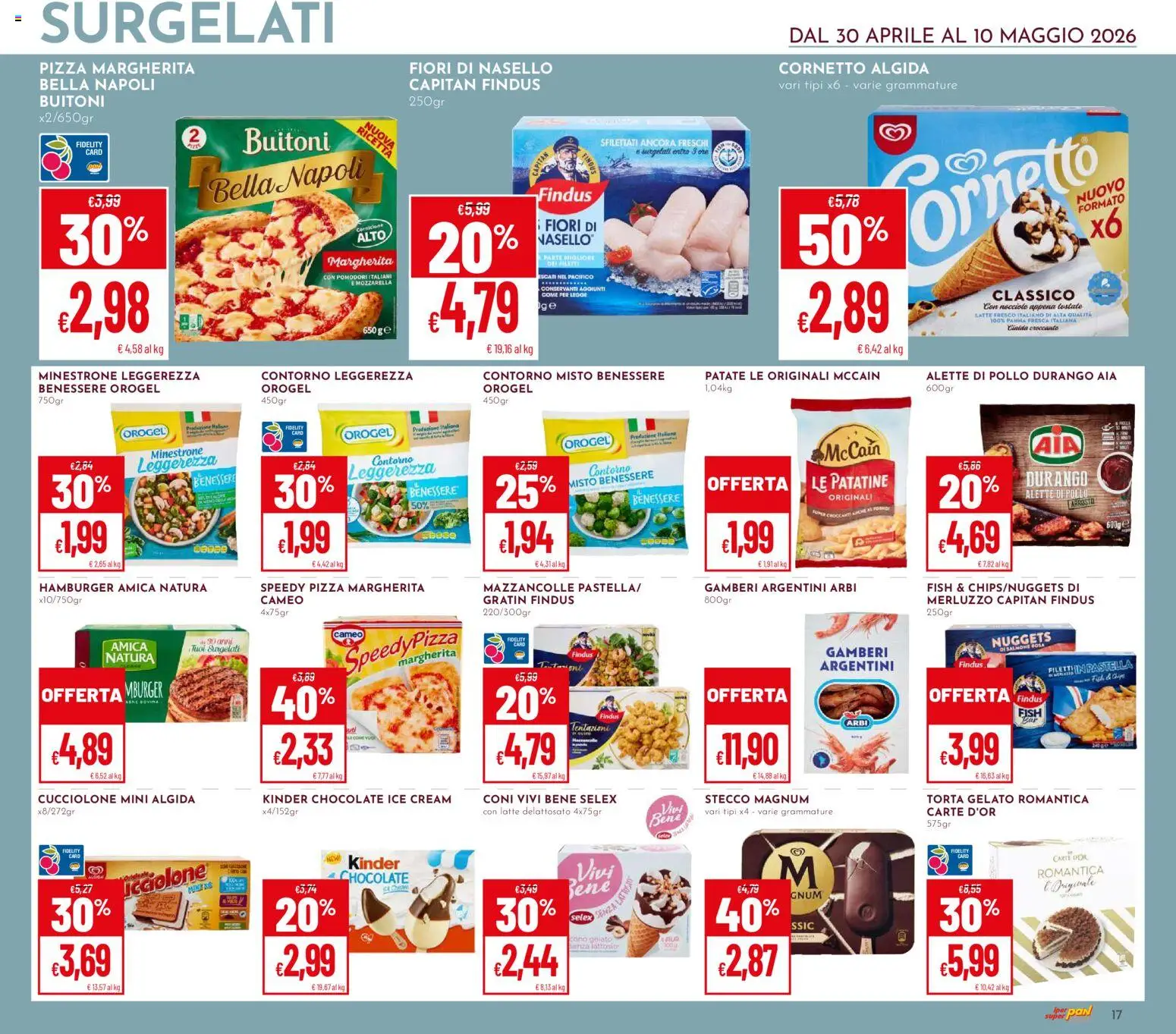 Volantino Pan del 30.04.2026 | Pagina: 17 | Prodotti: Patatine, Panna, The, Torta
