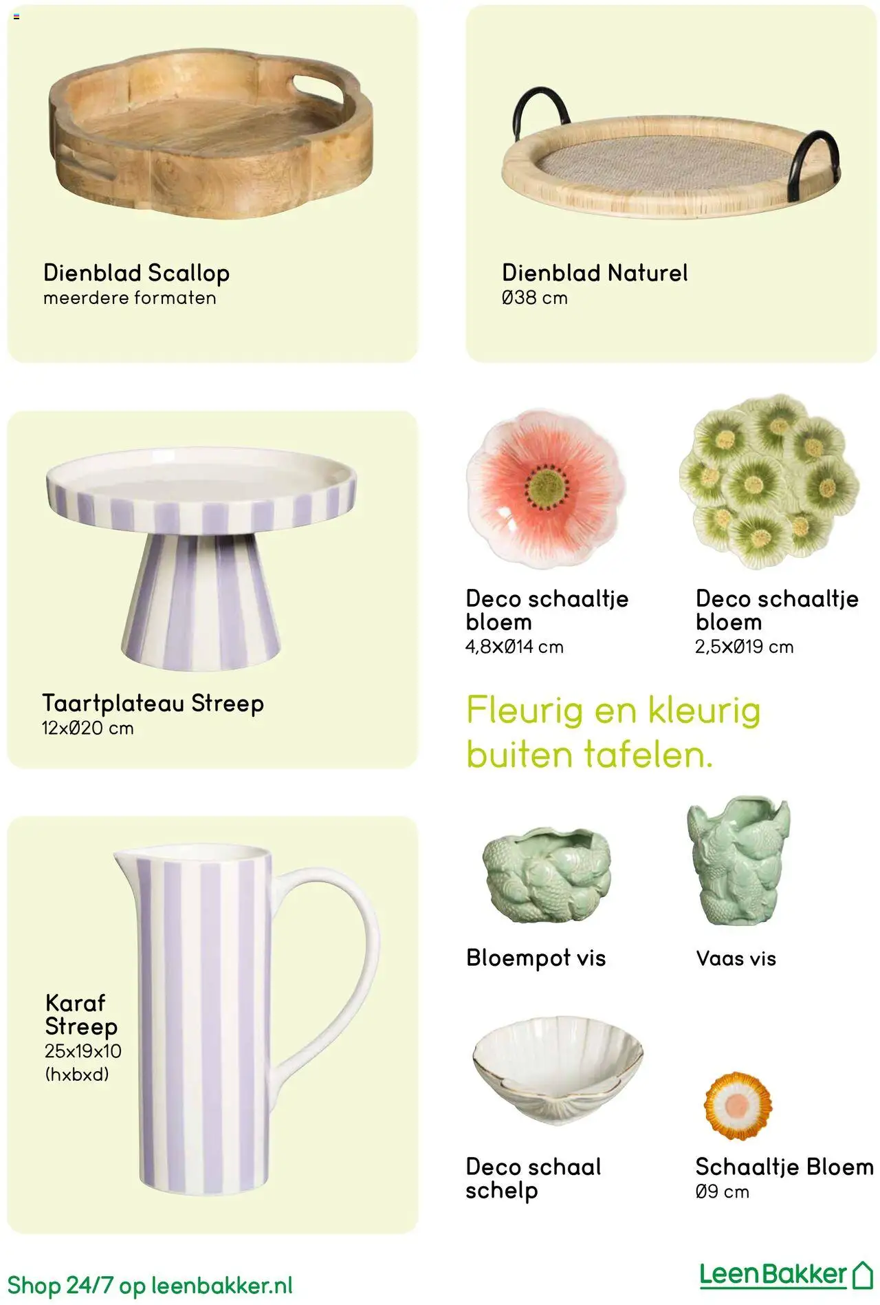  | Pagina: 13 | Producten: Vis, Schaal, Dienblad, Vaas