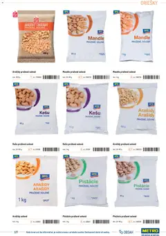 Metro leták platný od 01.01.2025 | Strana: 127 | Produkty: Arašidy, Pistácie, Mandle