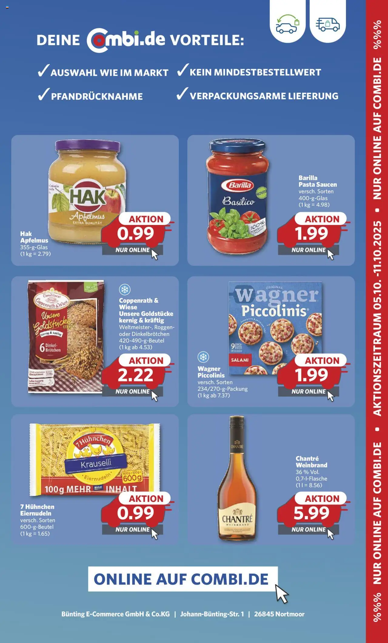 Comnbi Online Einkaufen – gültig ab 05.10.2025 | Seite: 2 | Produkte: Barilla, Piccolinis, Pasta, Salami