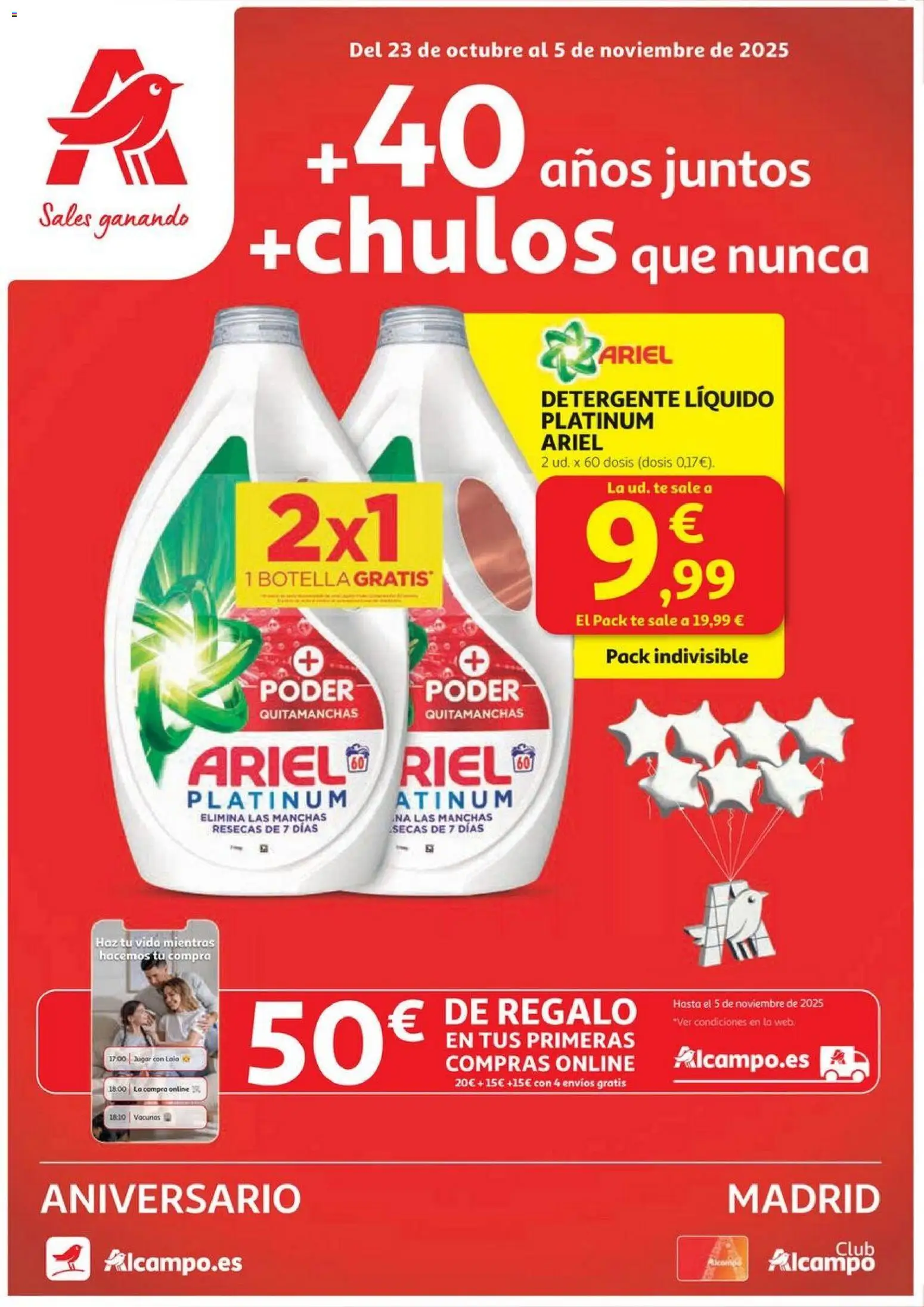 Alcampo - HG Madrid Unificado  │ válido desde el 23.10.2025 | Página: 1 | Productos: Quitamanchas, Detergente, Té, Detergente líquido
