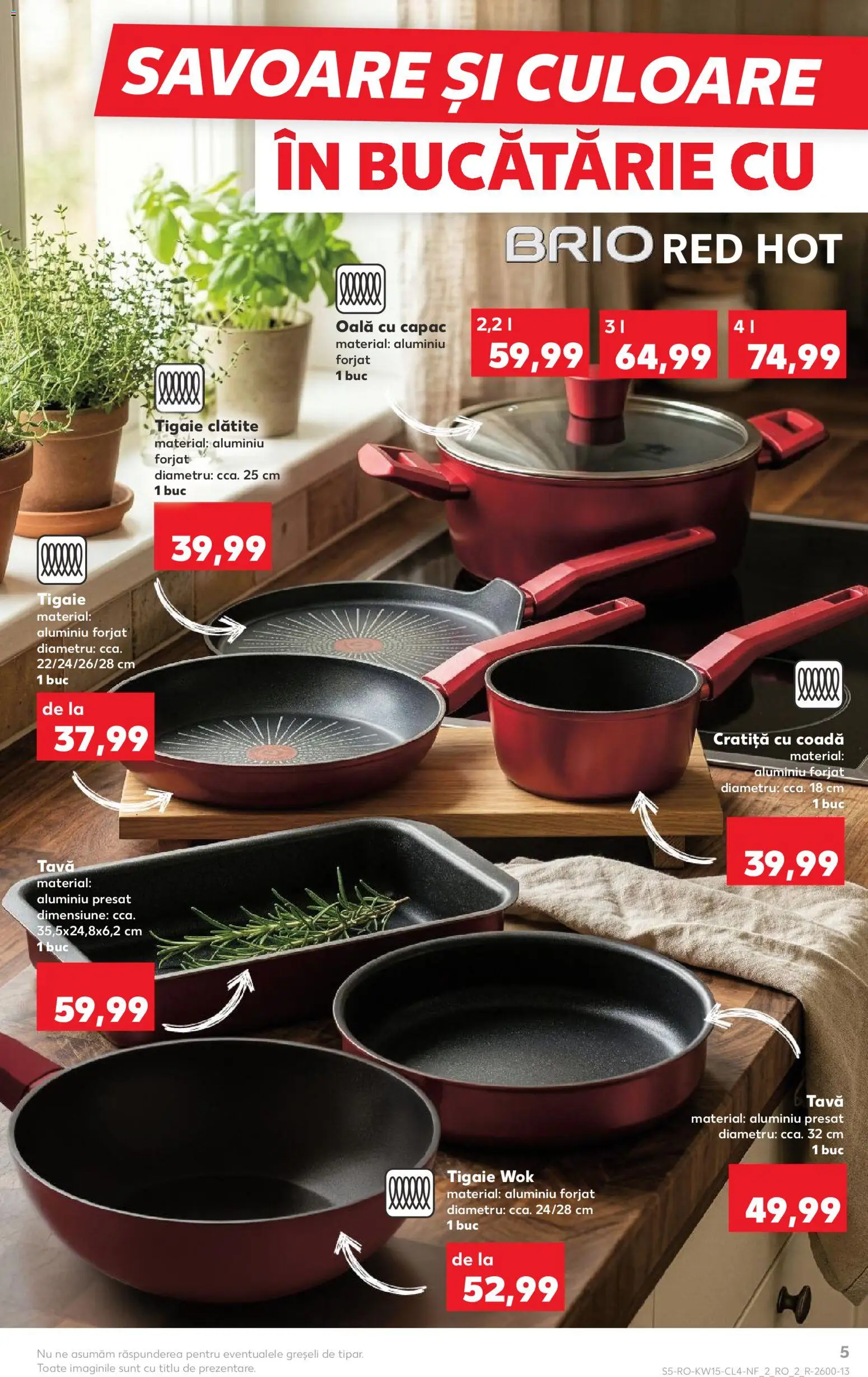 Noul catalog Kaufland – valabil de la 08.04.2026 | Pagină: 5 | Produse: Tigaie, Oală, Bucătărie, Clătite
