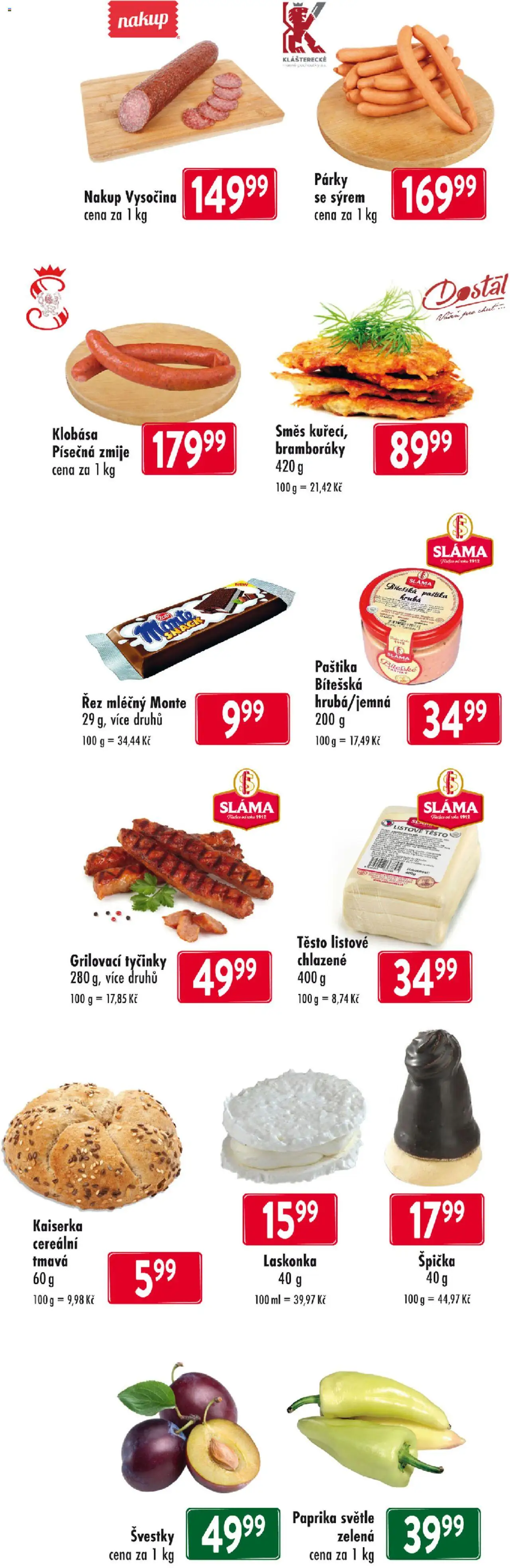 Astur & Qanto leták od 07.08.2025 | Strana: 3 | Produkty: Kaiserka, Listové těsto, Tyčinky, Paštika