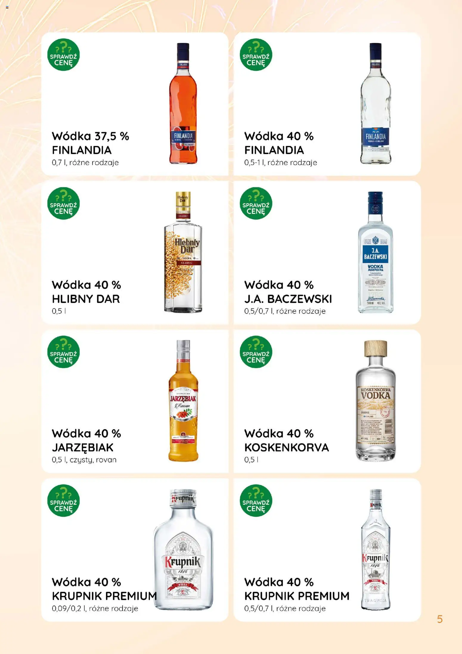 Eurocash Gazetka - Katalog Alkoholowy od 01.01.2026 | Strona: 5 | Produkty: Vodka, Wódka