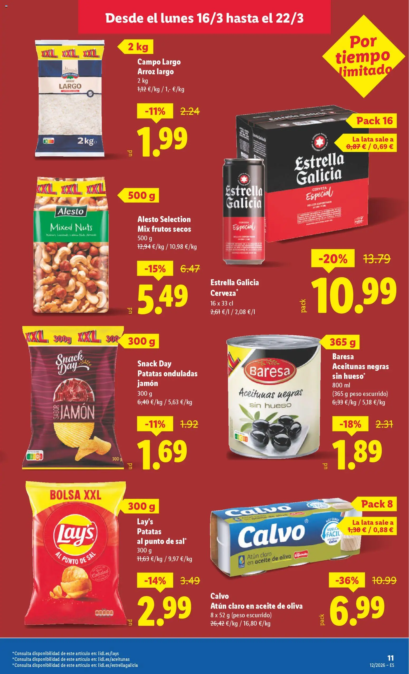 Lidl folleto │ válido desde el 16.03.2026 | Página: 23 | Productos: Cerveza, Frutos secos, Aceite de oliva, Peso