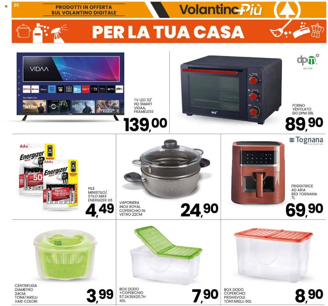 Volantino Interspar del 18.08.2025 | Pagina: 25 | Prodotti: Pile, Centrifuga, TV, Forno