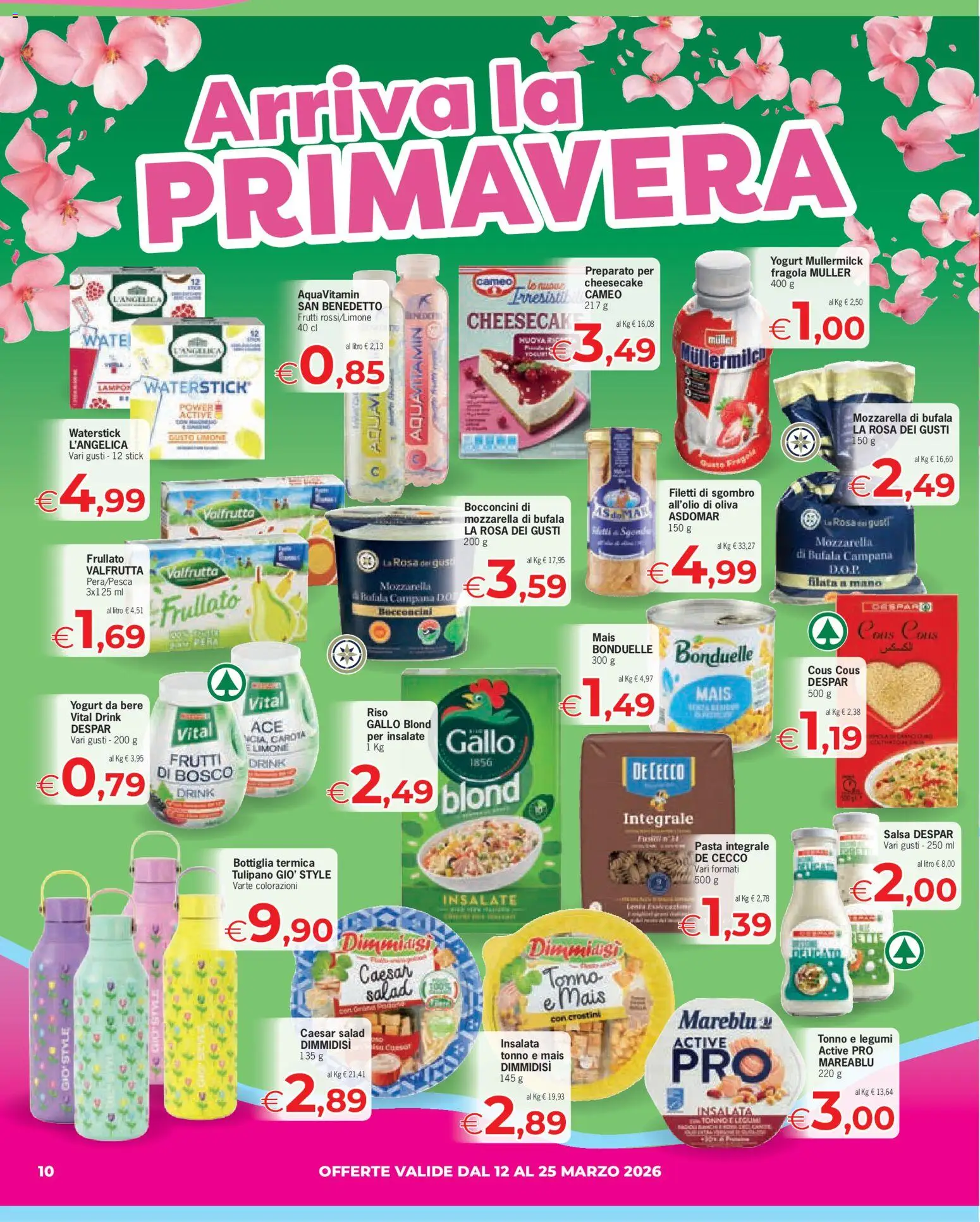 Volantino Eurospar del 12.03.2026 | Pagina: 10 | Prodotti: Yogurt, Pasta, Crostini, Tonno