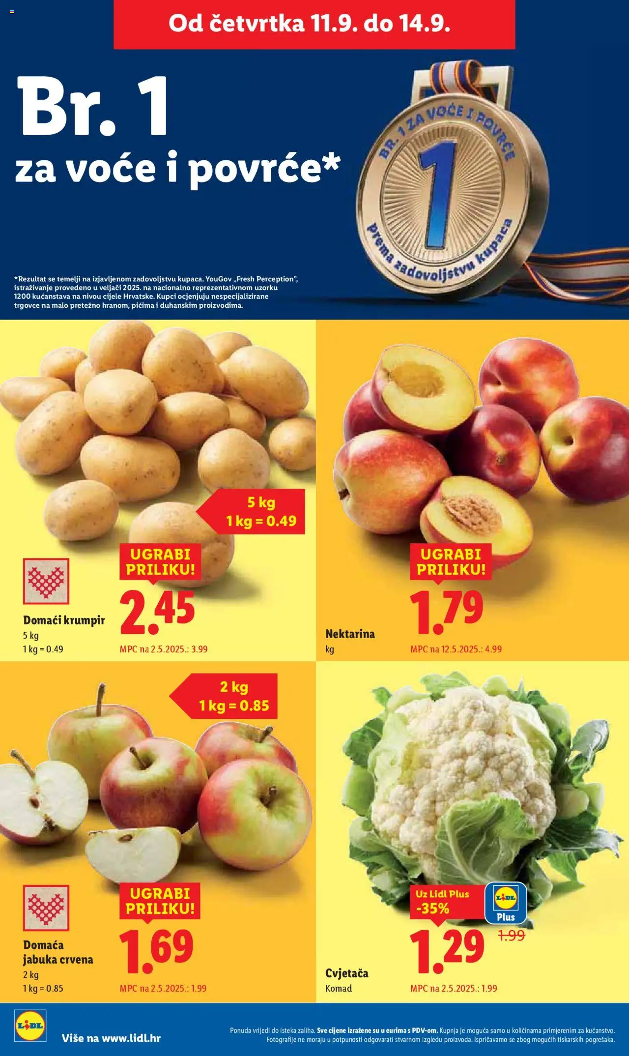 Lidl katalog | vrijedi od 11.09.2025 | Stranica: 16 | Proizvodi: Krumpir, Voće, Nektarina, Jabuka