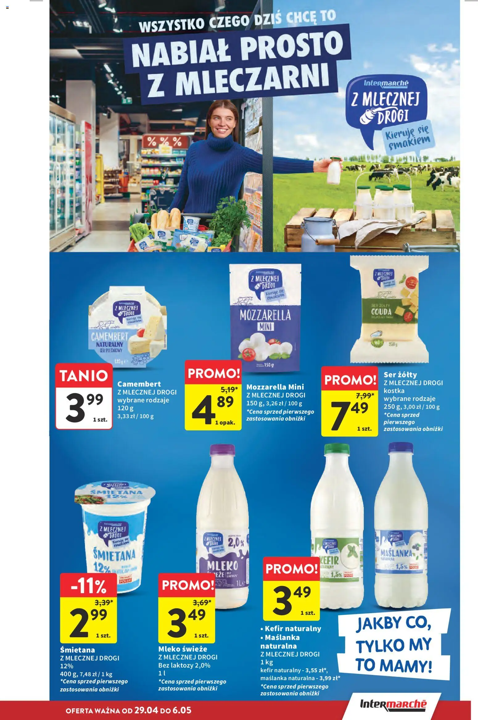 Intermarche gazetka od 29.04.2026 | Strona: 25 | Produkty: Bez laktozy, Kefir, Maślanka, Kefir naturalny