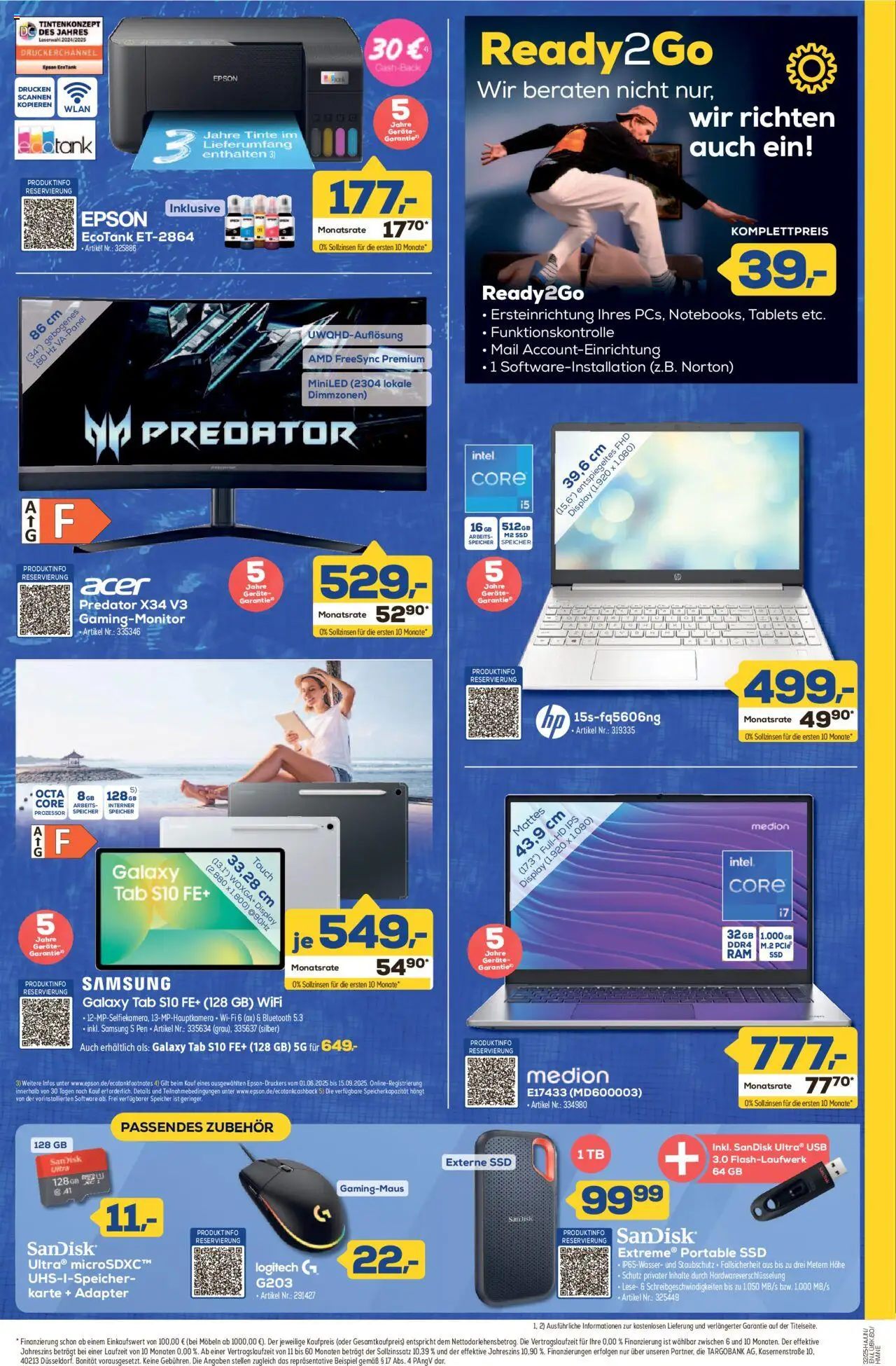 Euronics Prospekt Berlet - gültig ab dem 31.07.2025 | Seite: 5 | Produkte: Epson, Adapter, USB, Samsung