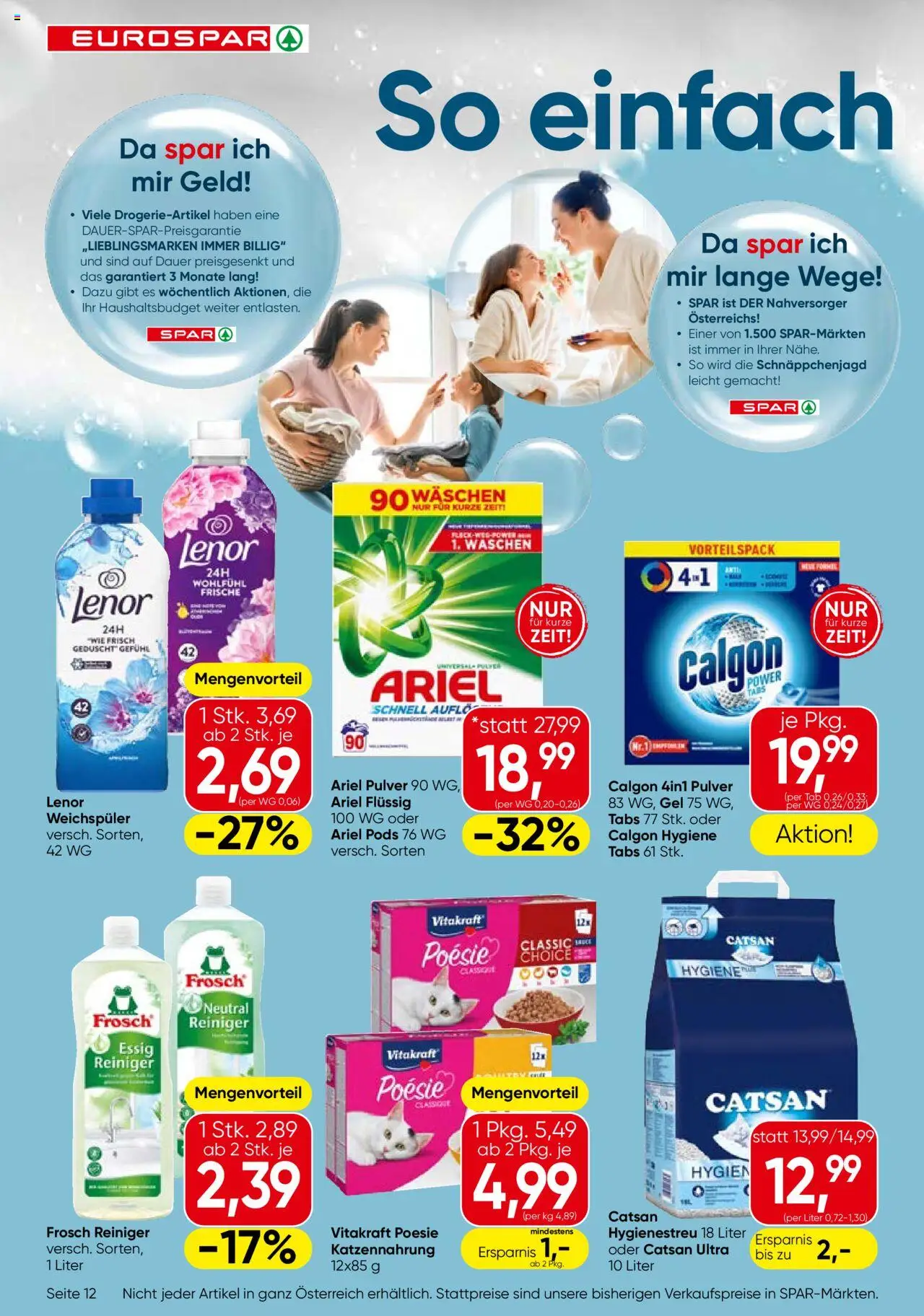 Eurospar Flugblatt - Salzburg gültig ab 31.07.2025 | Seite: 12 | Produkte: Weichspüler