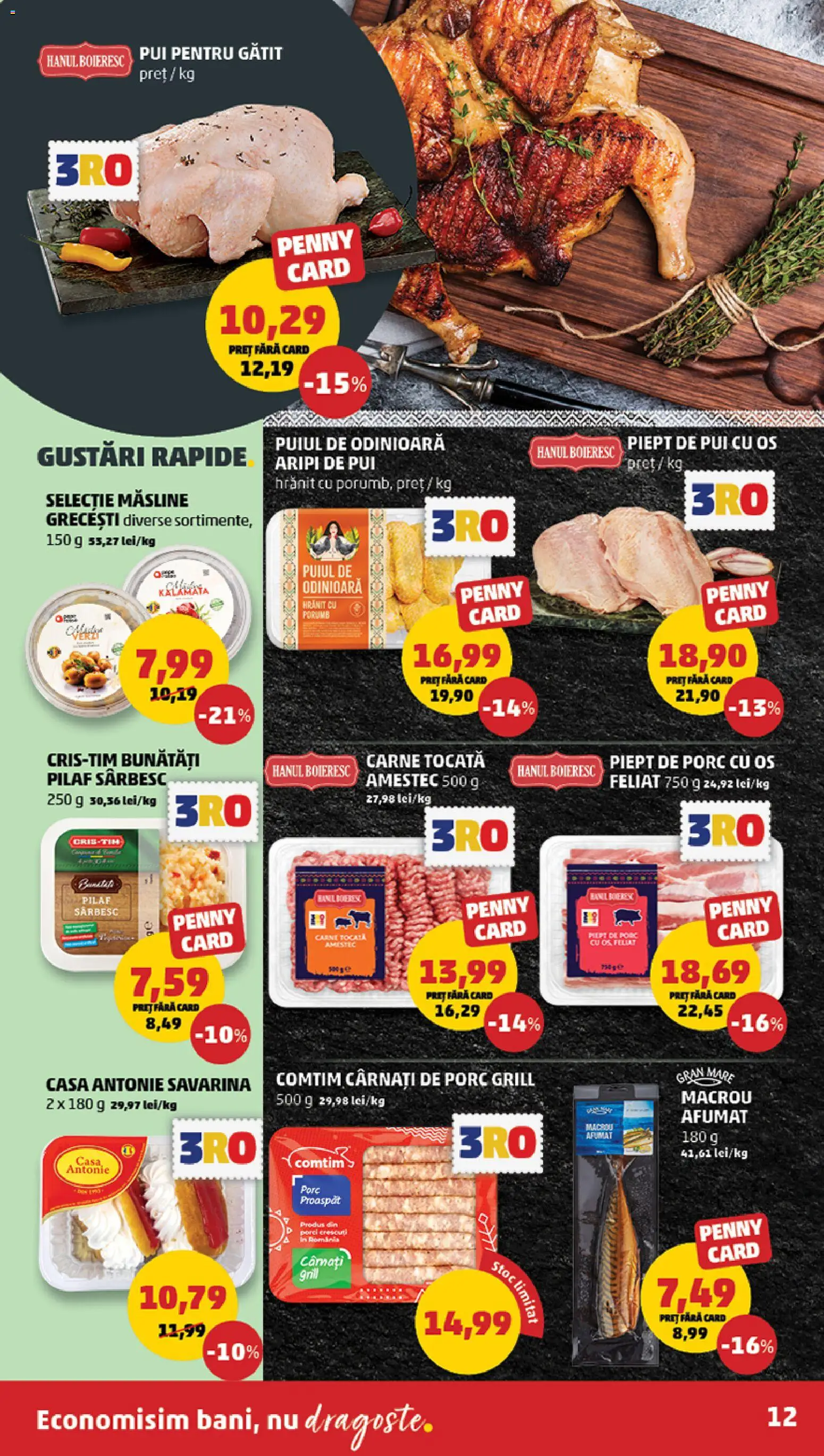 Noul catalog PENNY – valabil de la 18.03.2026 | Pagină: 12 | Produse: Hacıyatmaz Kedi Oyuncağı, Savarină, Măsline, Cârnați