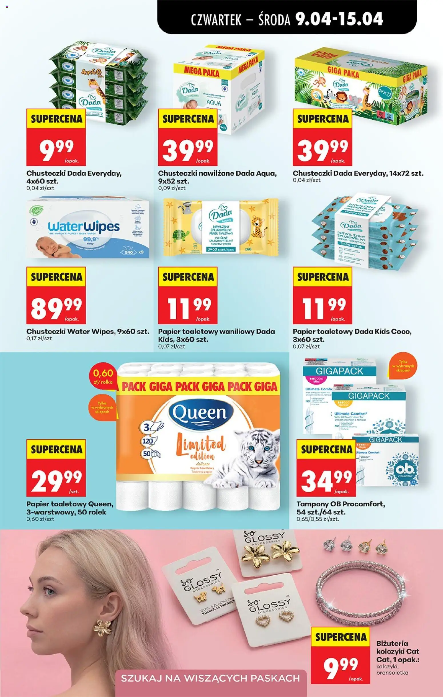 Biedronka gazetka od czwartku od 09.04.2026 | Strona: 81 | Produkty: Bransoletka, Papier toaletowy, Tampony, Tampony ob