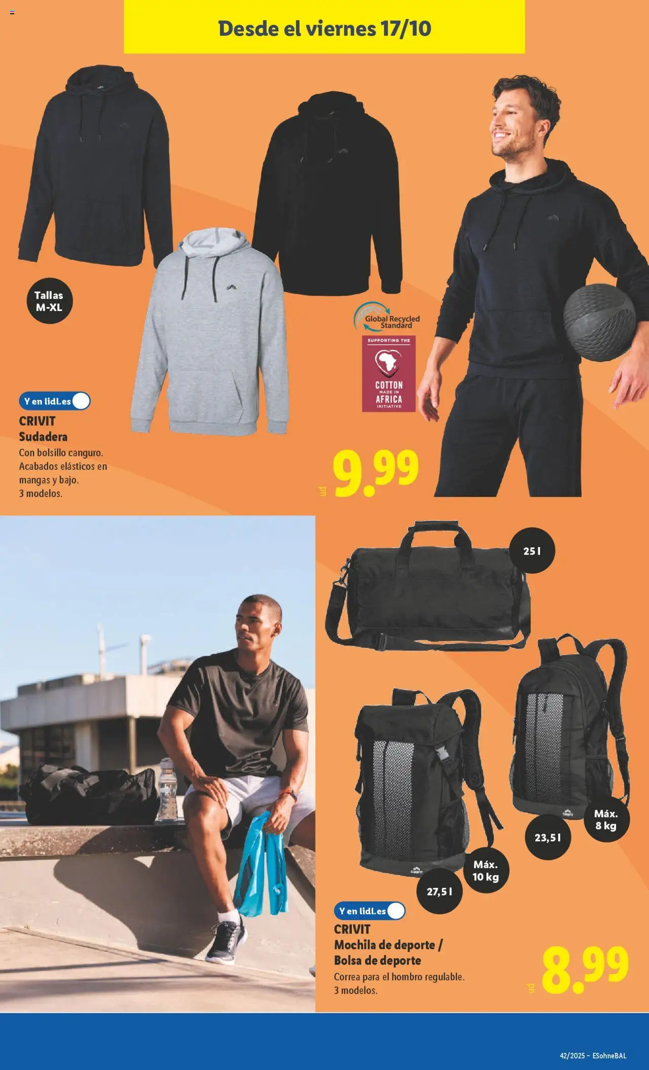 Lidl catálogo de bazar MAD │ válido desde el 13.10.2025 | Página: 13 | Productos: Sudadera, Mochila, Bolsa