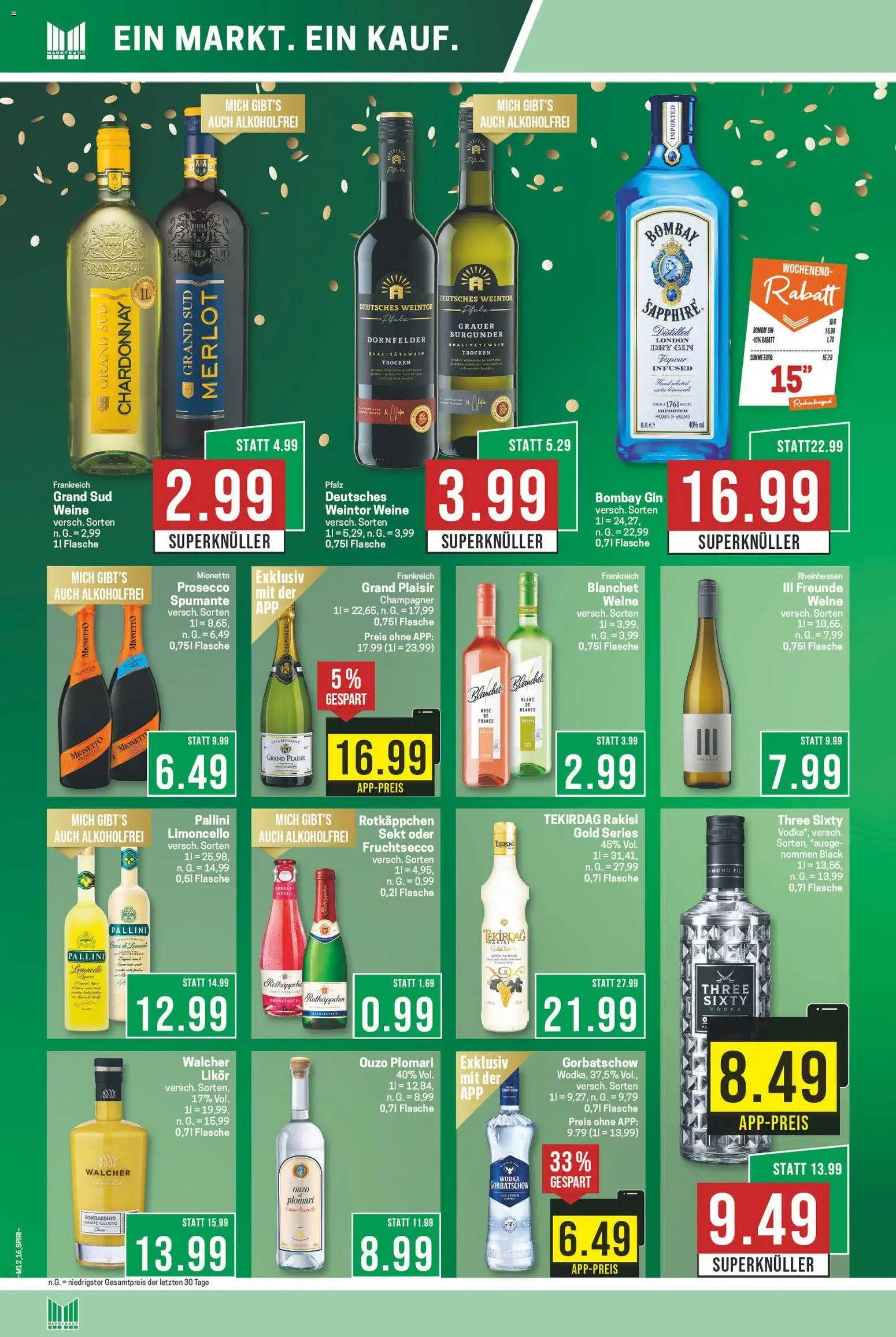 Marktkauf Prospekt 	 – gültig ab 16.03.2026 | Seite: 16 | Produkte: Merlot, Limoncello, Grand sud, Vodka