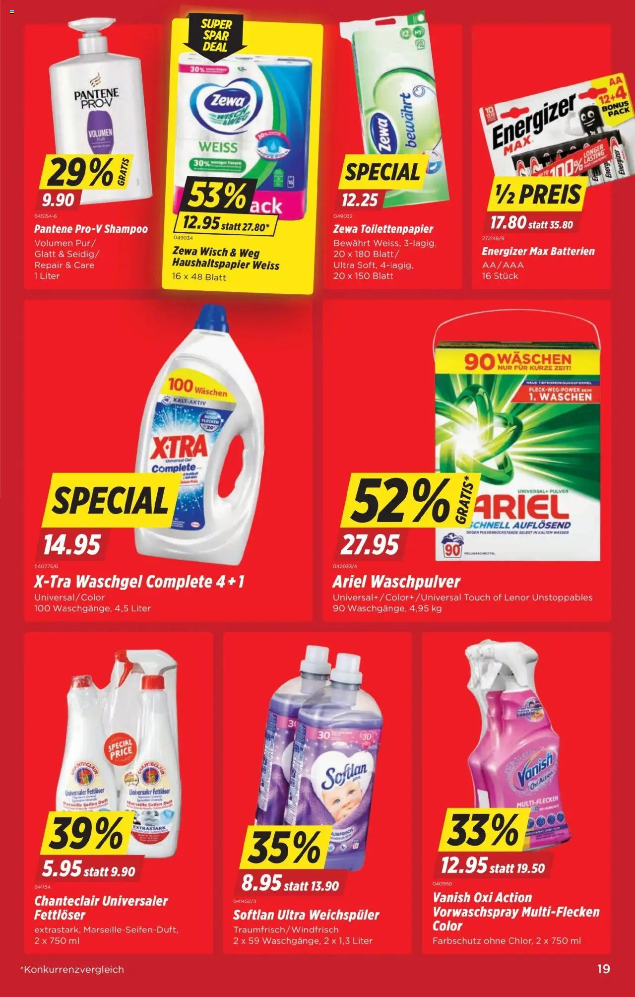 Denner Aktionen – gültig ab 21.10.2025 | Seite: 19 | Produkte: Pulver, Shampoo, Waschpulver, Toilettenpapier