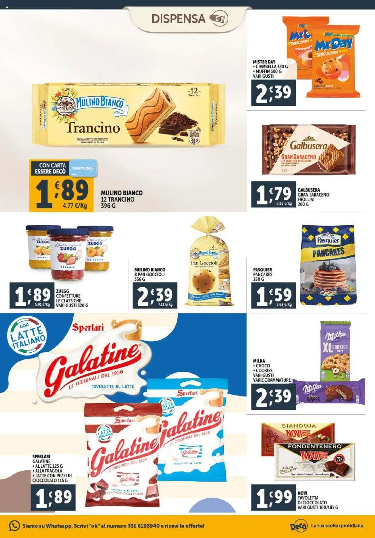 Volantino Decò del 23.09.2025 | Pagina: 9 | Prodotti: Fragole, Latte, Muffin, Frollini