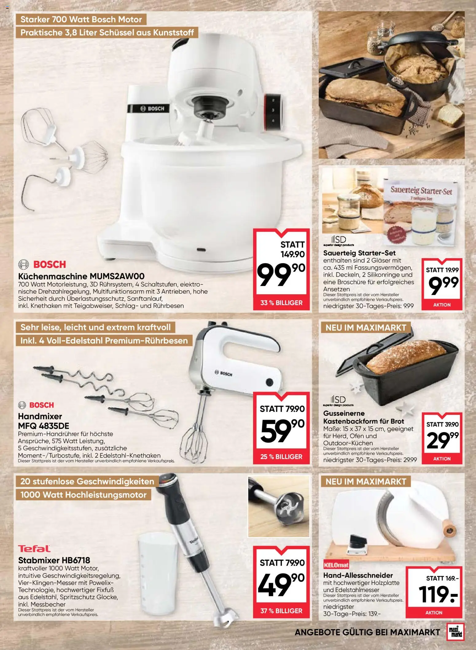 Maximarkt Flugblatt gültig ab 06.11.2025 | Seite: 19 | Produkte: Ofen, Rührbesen, Brot