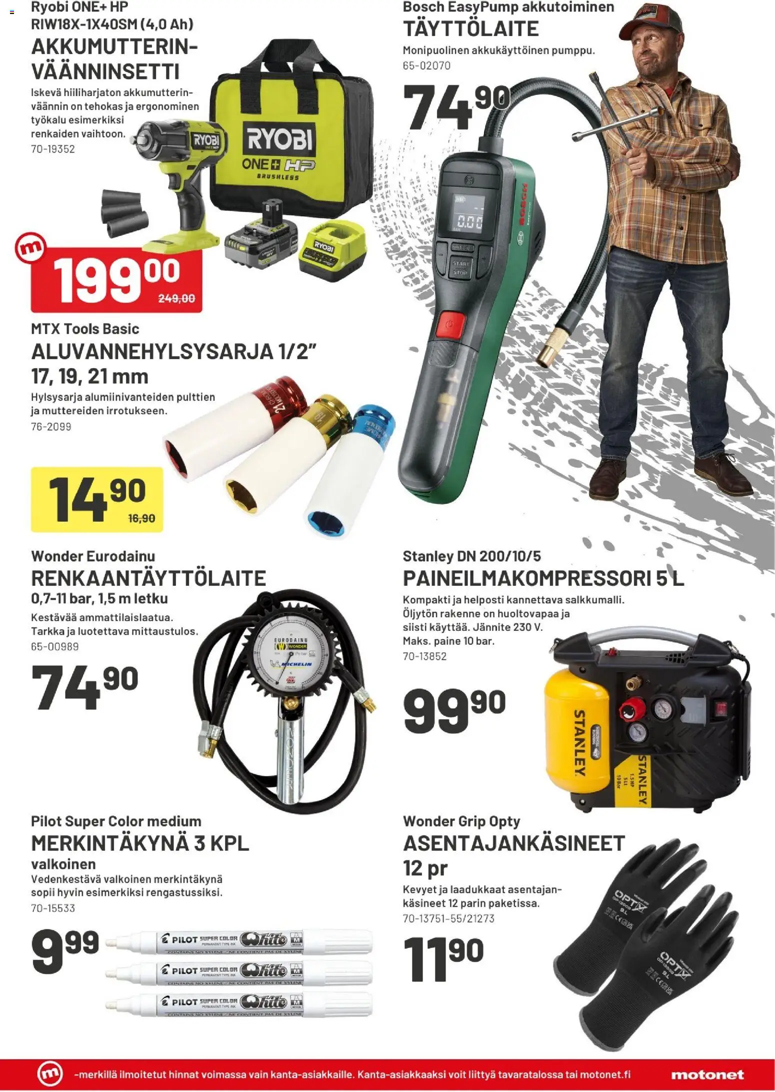 Motonet tarjoukset – voimassa 25.02.2026 alkaen | Sivu: 5 | Tuotteet: Letku, Käsineet