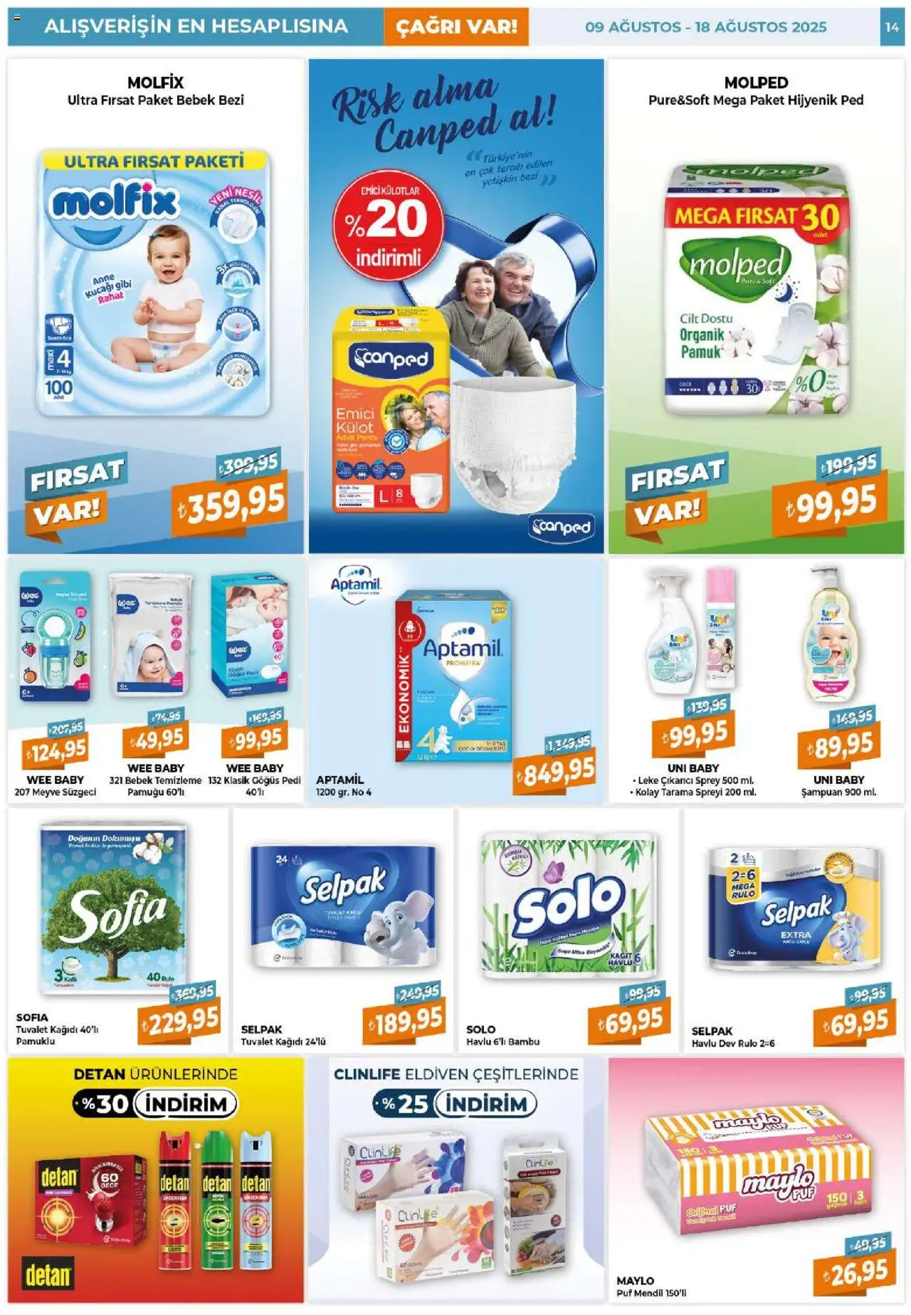 Çağrı Market Katalog - 09.08.2025 tarihinden itibaren geçerlidir | Sayfa: 14 | Ürünler: Tuvalet, Mendil, Eldiven, Tuvalet kağıdı