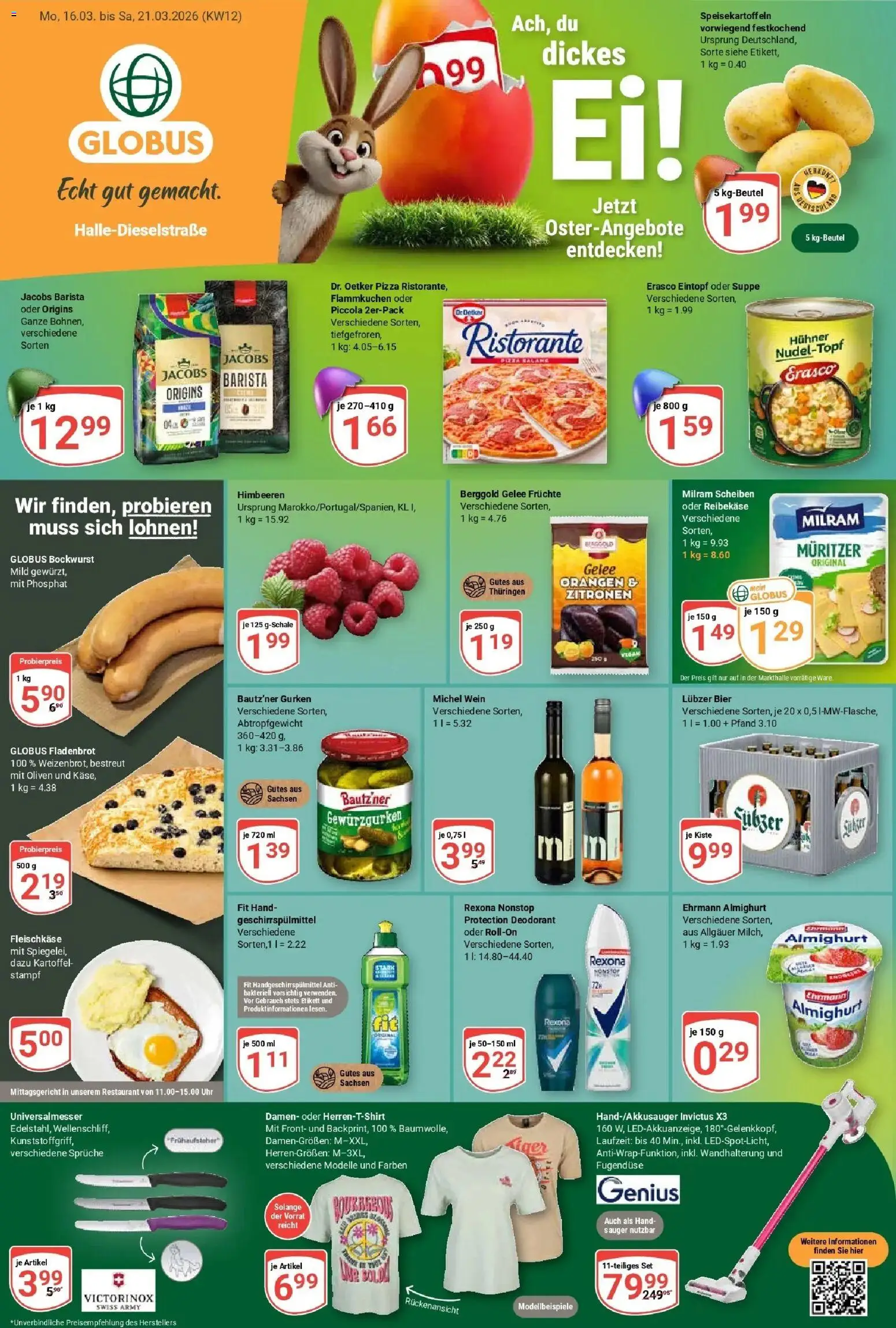 Globus prospekt Halle (saale)	 – gültig ab 15.03.2026 | Seite: 5 | Produkte: Ristorante, Gurken, Lubzer, Zitronen
