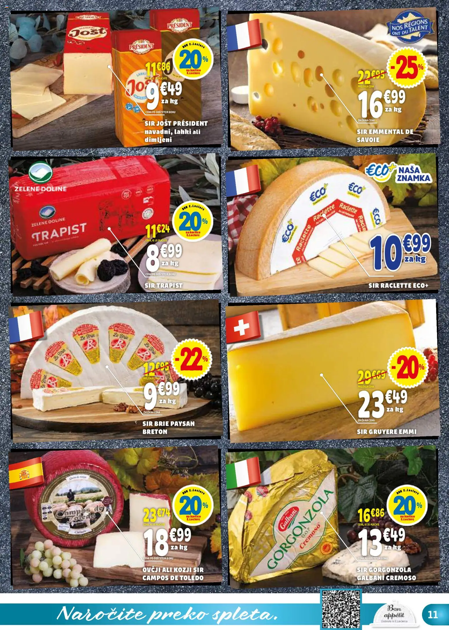 Novi E.leclerc katalog ponudbe – veljaven od 26.11.2025 | Stran: 11 | Izdelki: Sir
