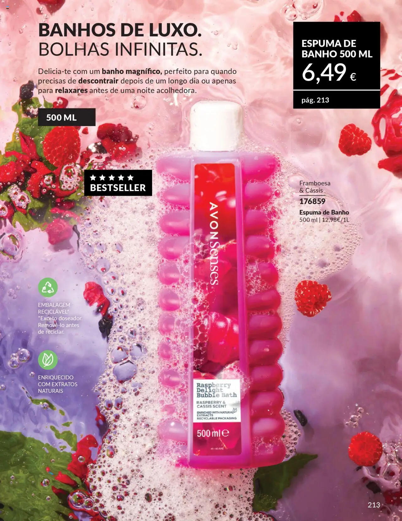 Catálogo Avon Campanha 10 │ válido de 01.10.2025 | Página: 213 | Produtos: Espuma de banho, Banho