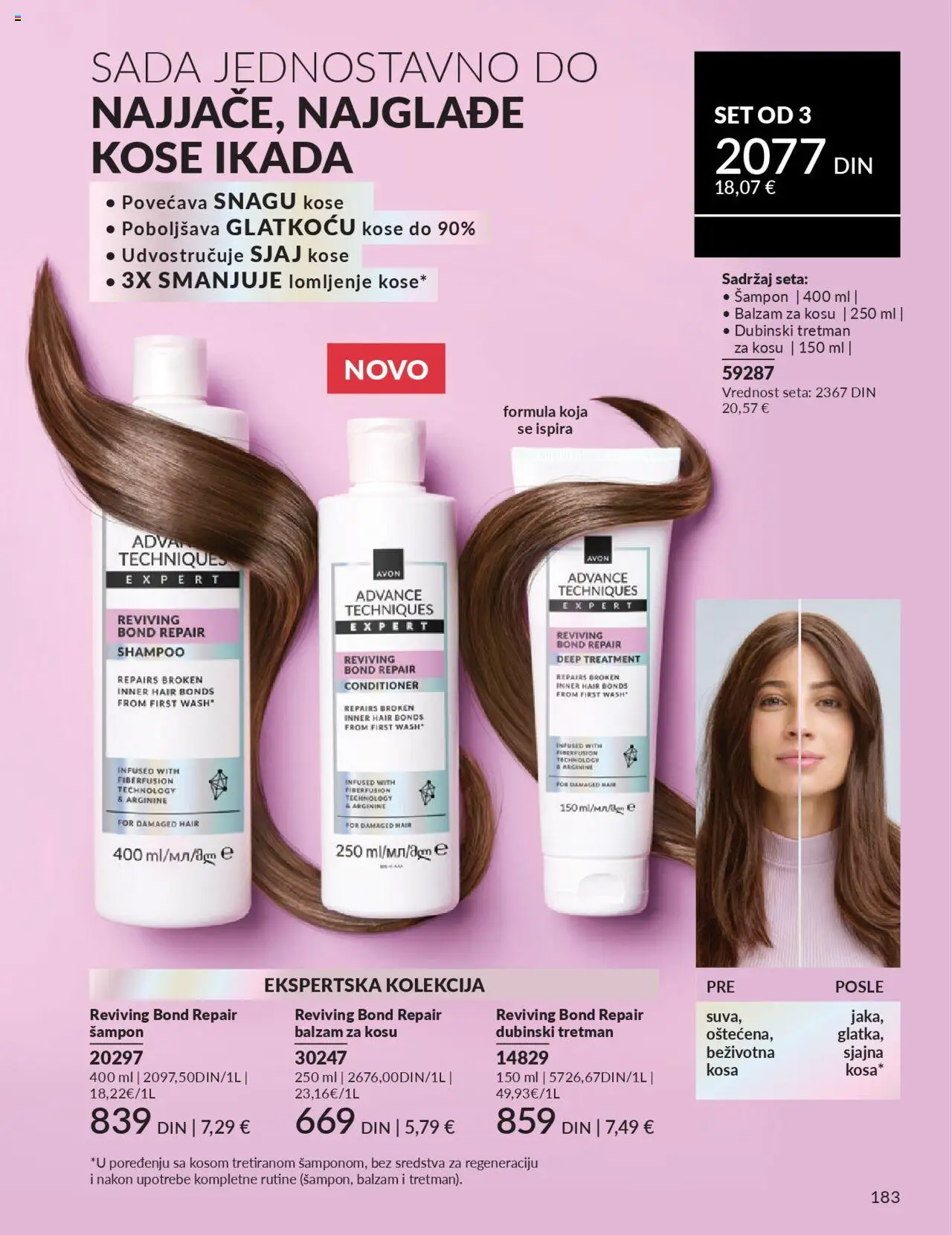 AVON katalog - važi od 01.10.2025 | Strana: 183 | Proizvode: Šampon, Balzam, Balzam za kosu