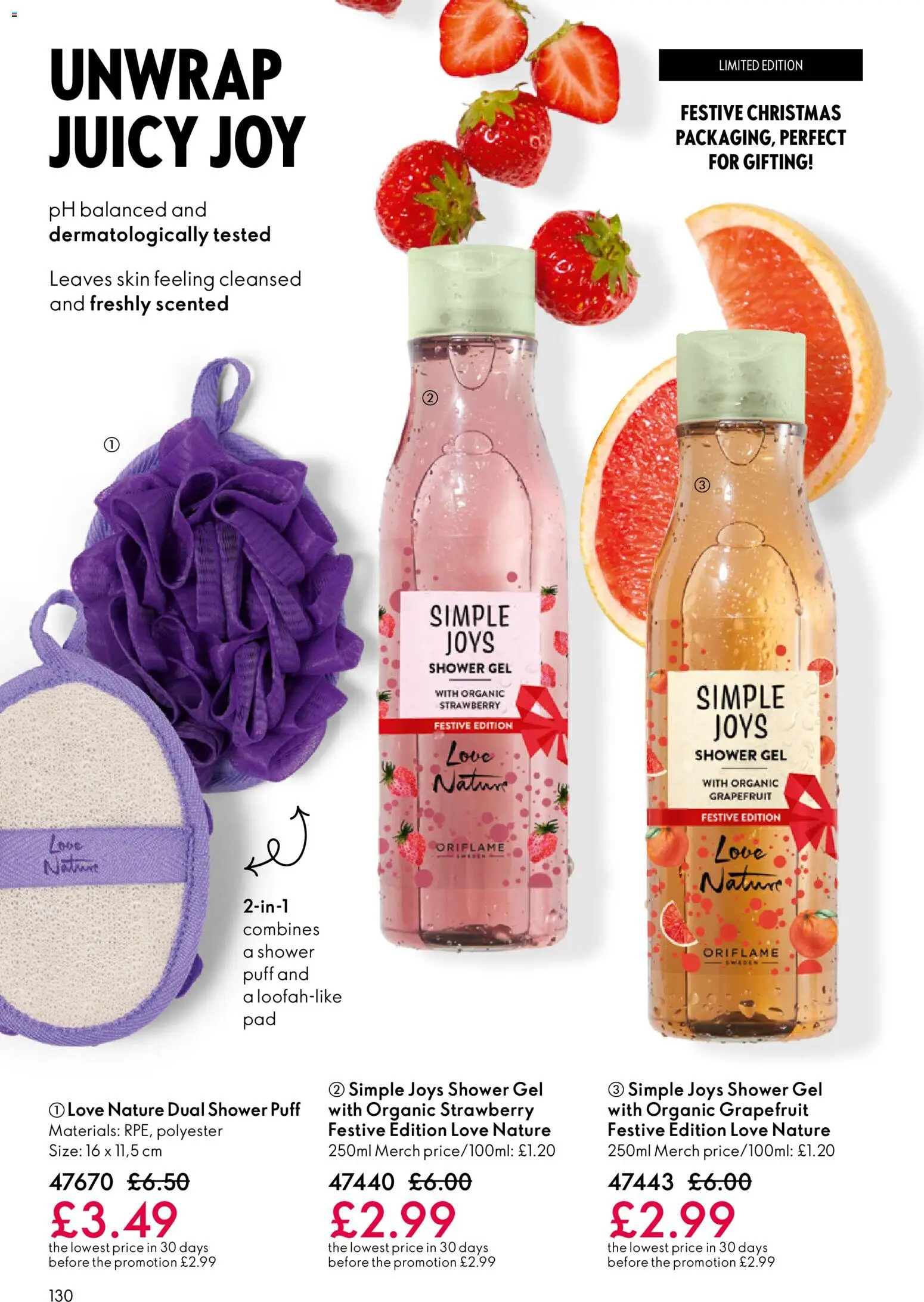 {H1} | Page: 130 | Products: Shower, Shower gel, Strawberry