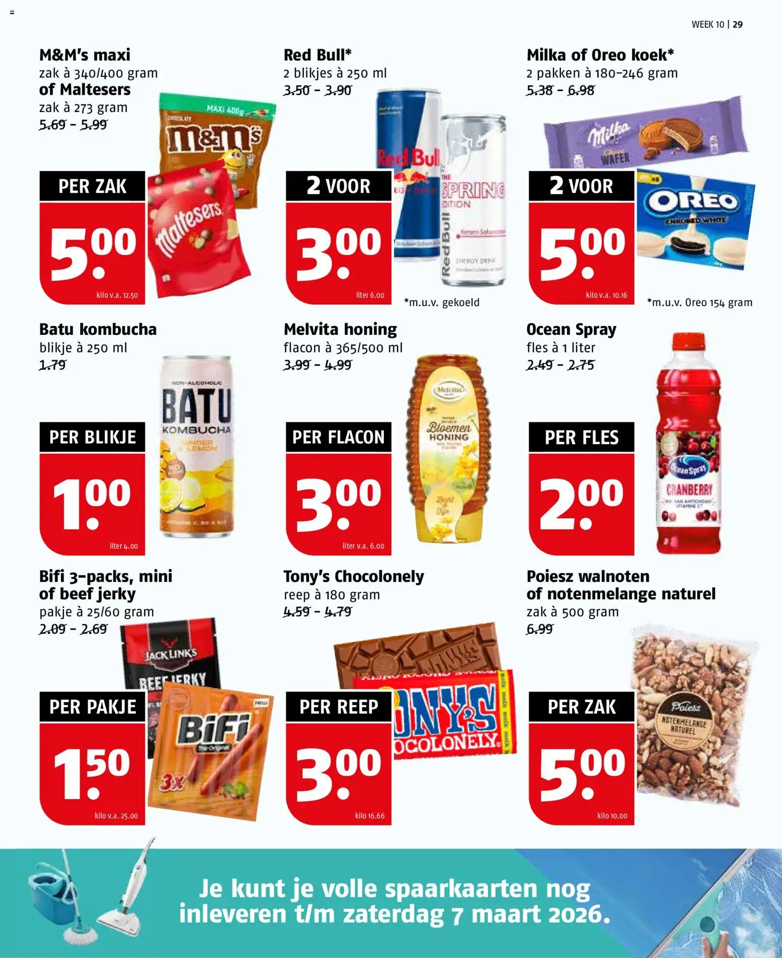 {H1} | Pagina: 29 | Producten: Melk, Fles, Red Bull, Zak