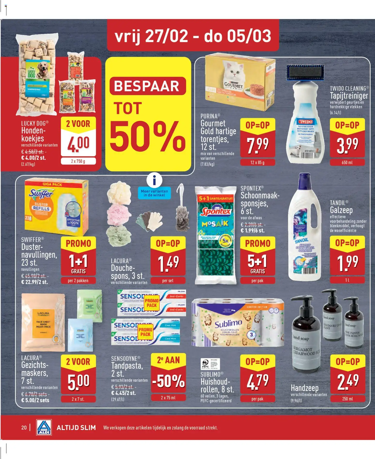 {H1} | Pagina: 20 | Producten: Gin, Koekjes, Handzeep, Douche