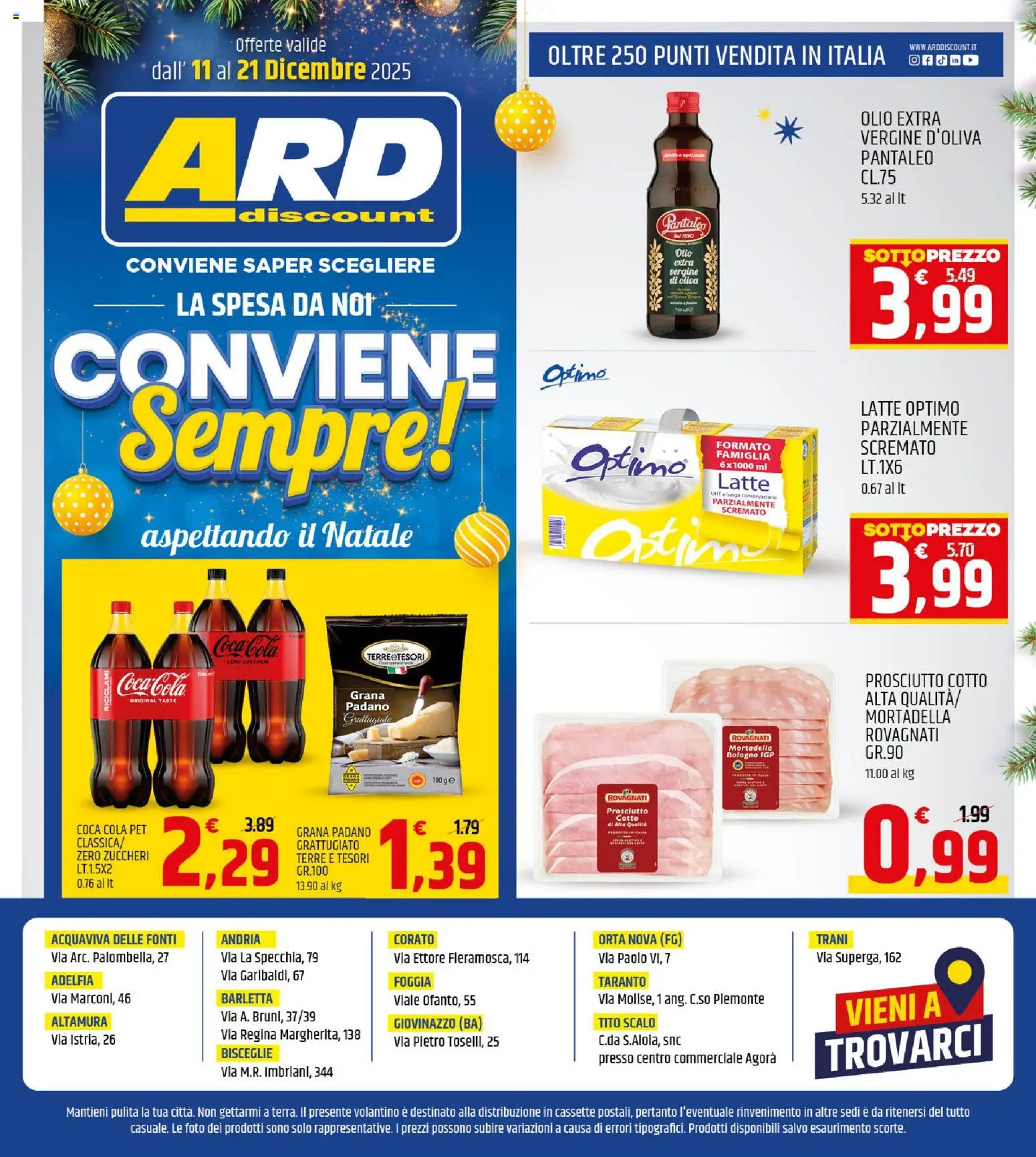 Volantino ARD Discount del 11.12.2025 | Pagina: 32 | Prodotti: Prosciutto Cotto, Latte, Prosciutto, Mortadella