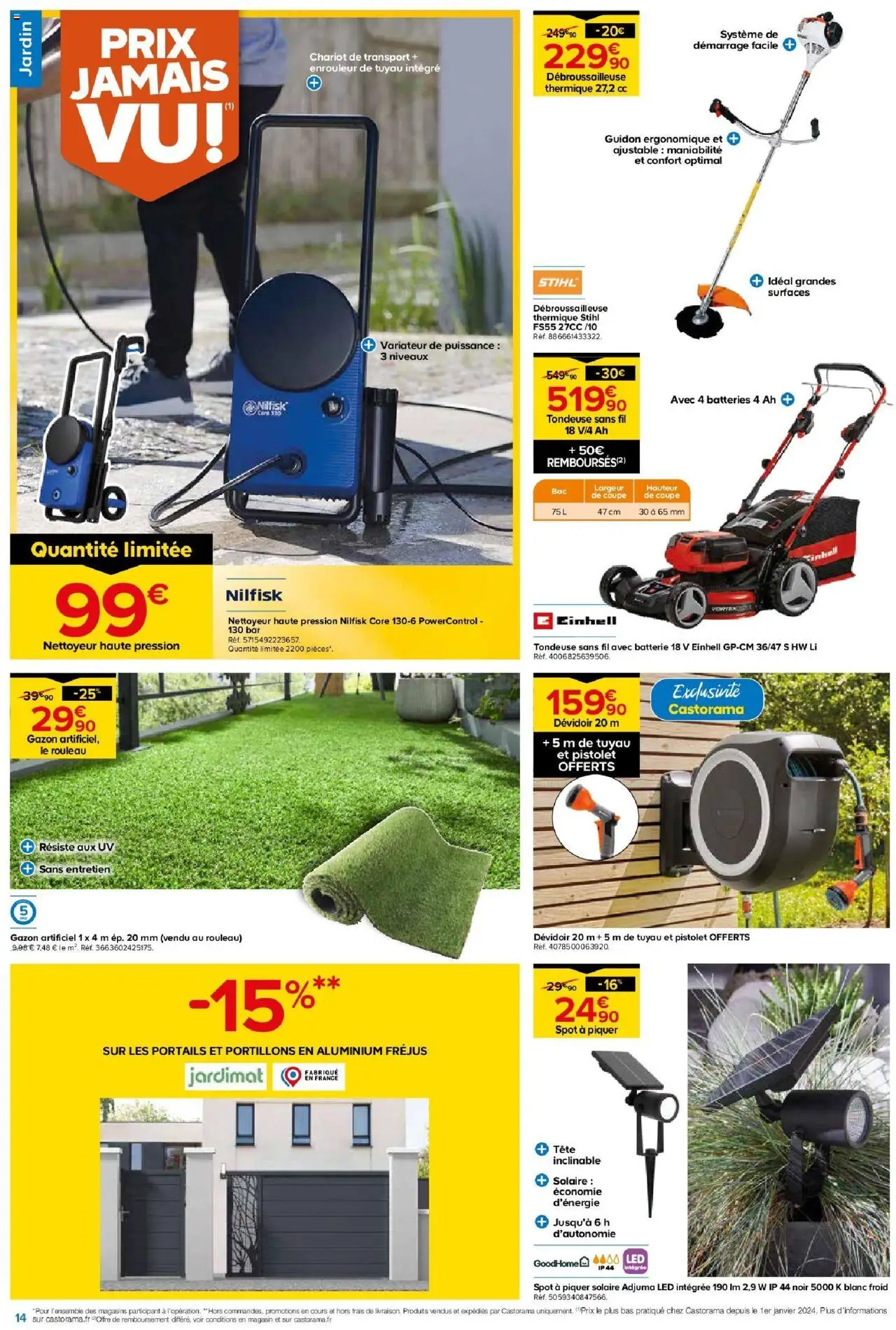  | Page: 14 | Produits: Nettoyeur haute pression, Tuyau, Rouleau, Gazon