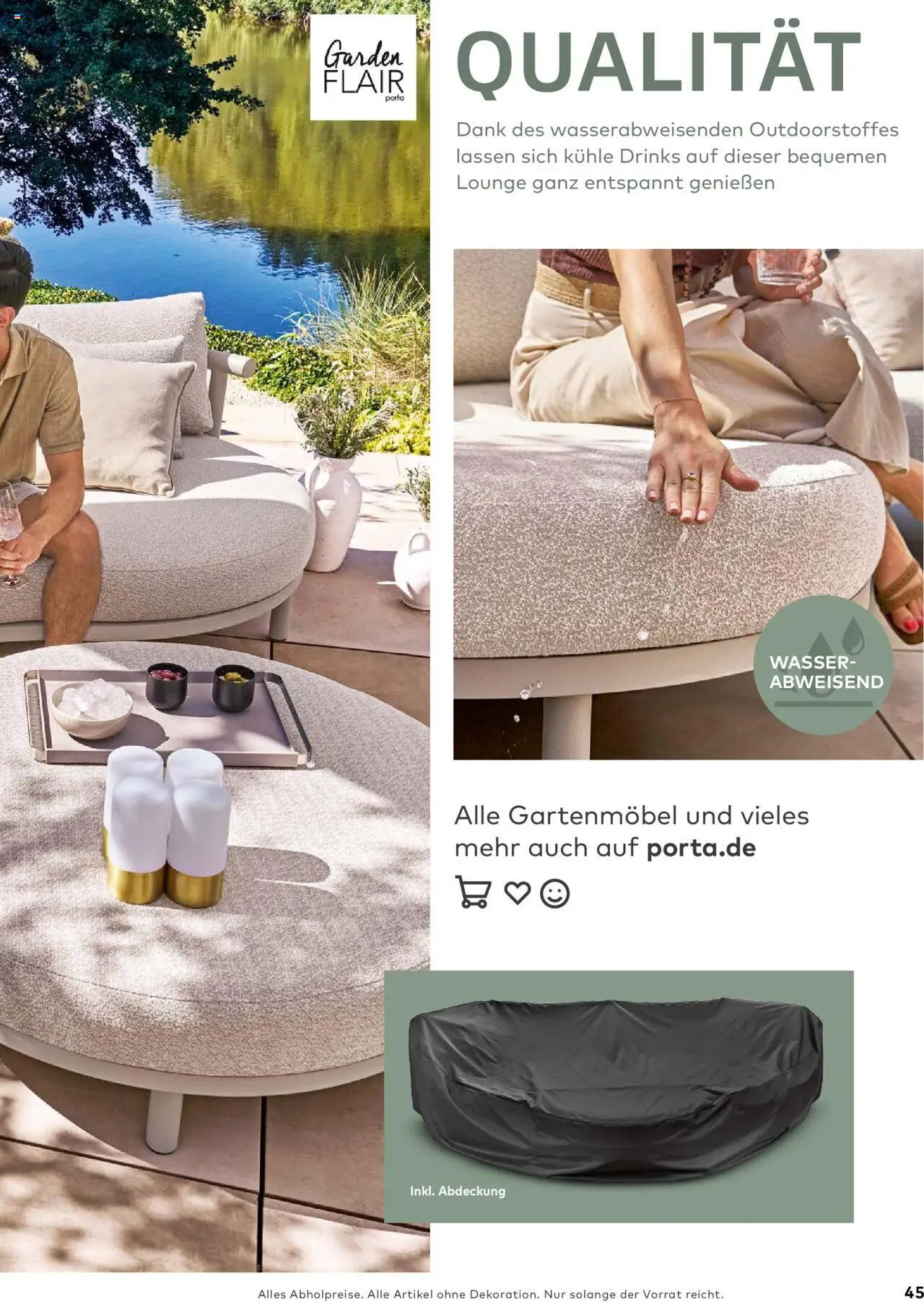 Porta! - Outdoor - Gartenmöbelkatalog 2025 - gültig ab dem 02.03.2025 | Seite: 45 | Produkte: Gartenmöbel, Wasser