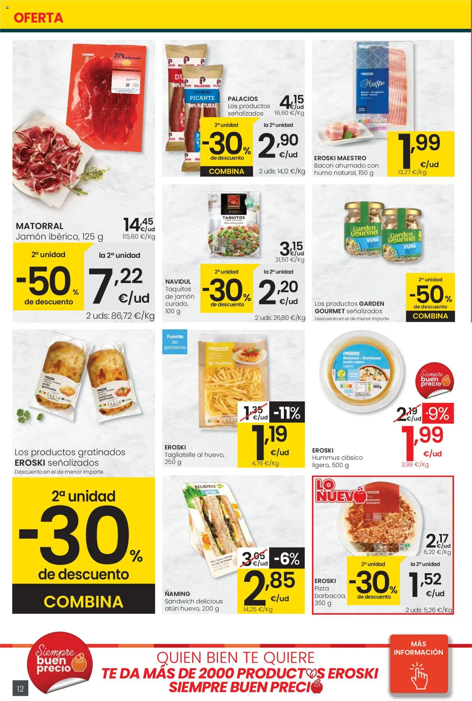 Eroski - Center │ válido desde el 30.10.2025 | Página: 12 | Productos: Jamón, Pizza, Té
