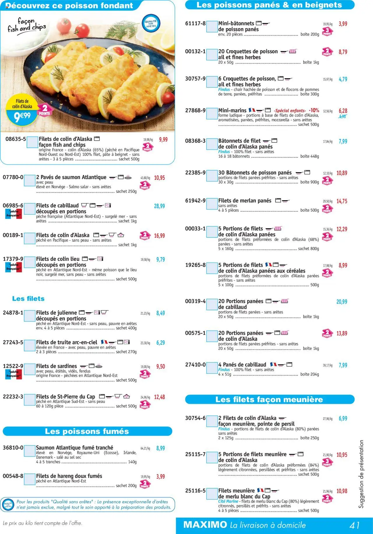  | Page: 41 | Produits: Base, Sardines, Poisson, Saumon