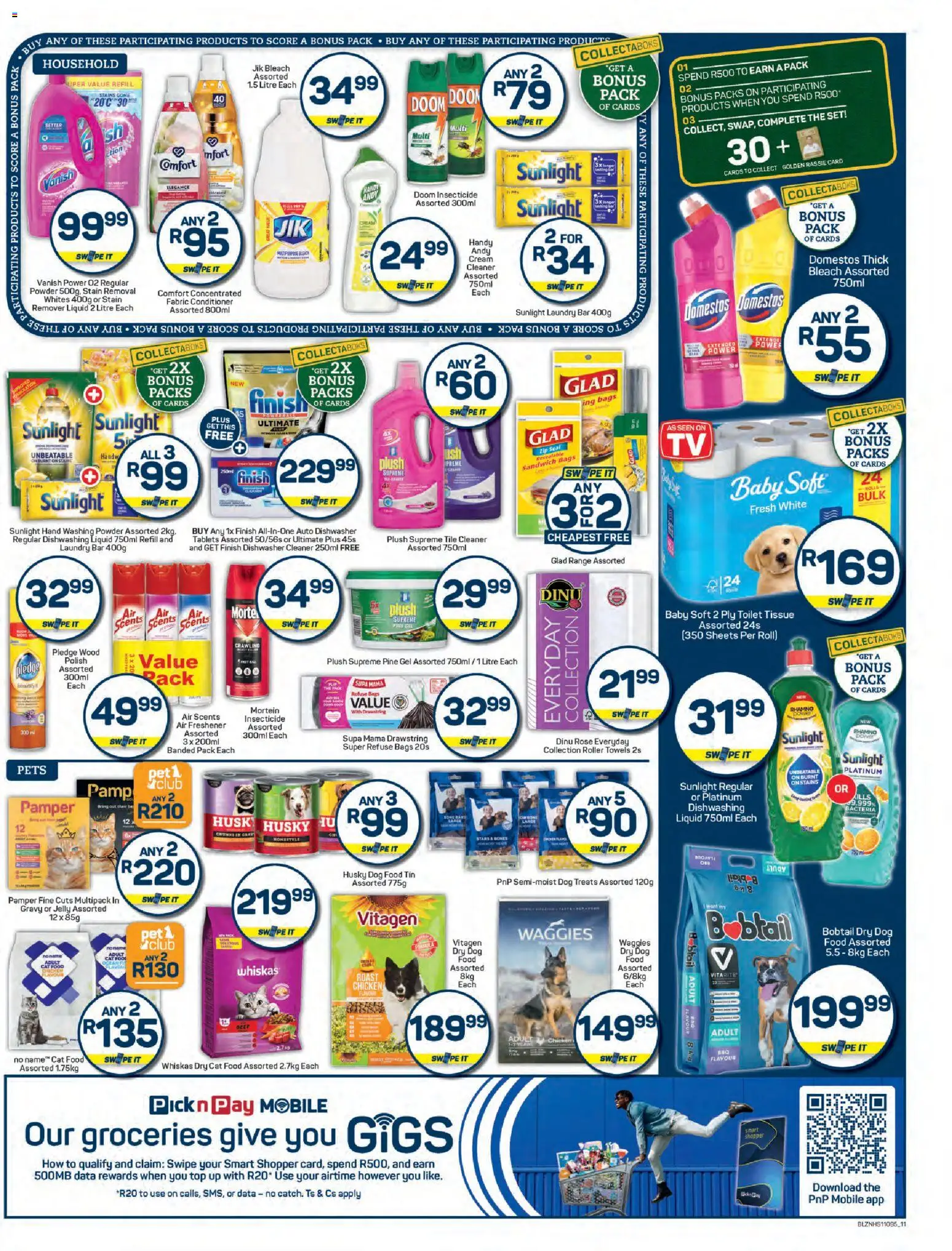 New Pick n Pay catalogue – valid from 23.10.2025 | Page: 11 | Products: Bleach, Chicken, Washing powder, Dog food