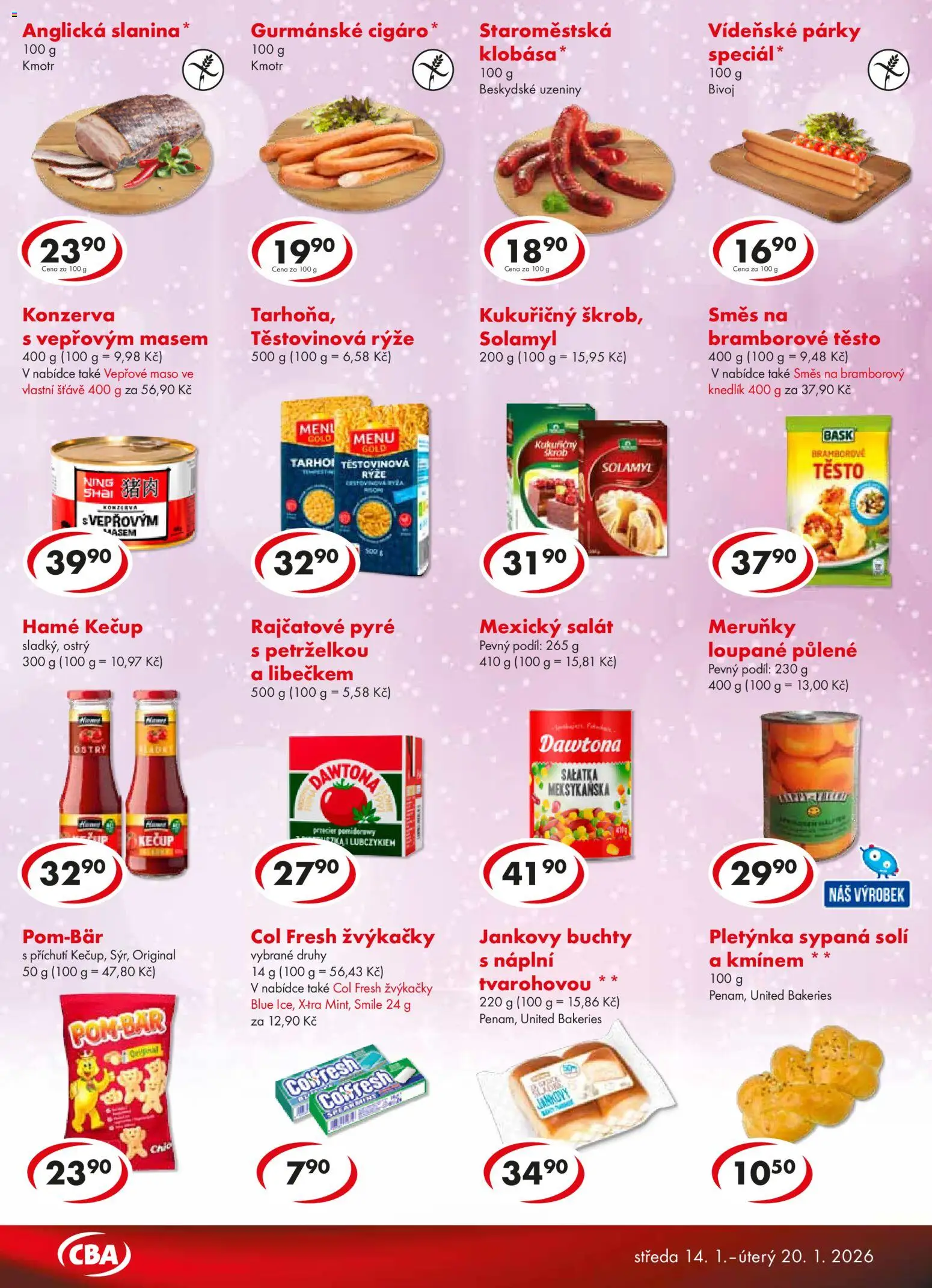CBA leták - Premium od 14.01.2026 | Strana: 3 | Produkty: Rýže, Solamyl, Meruňky, Těsto