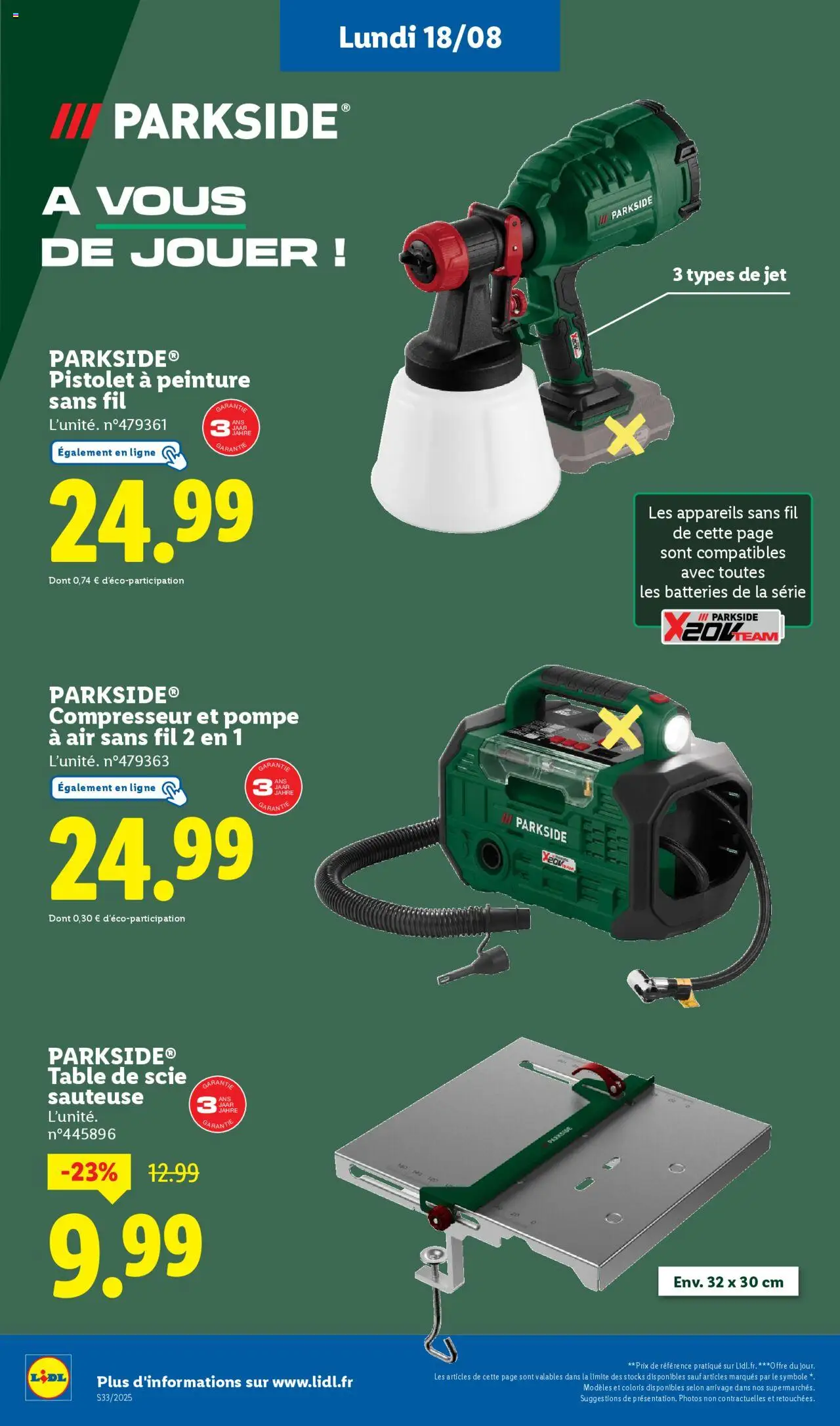  | Page: 54 | Produits: Scie sauteuse, Compresseur, Table
