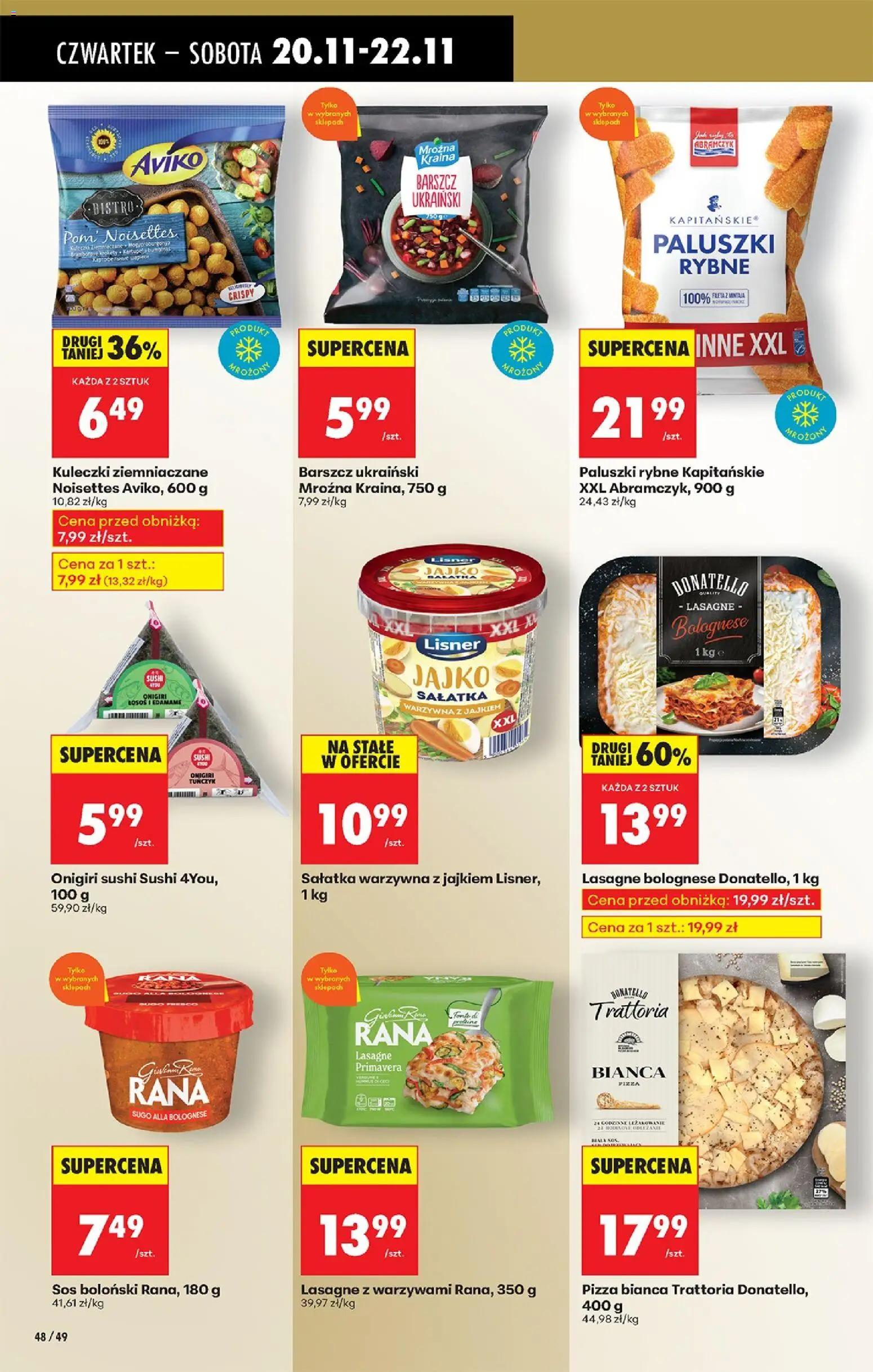 Biedronka gazetka - Oferta w tym tygodniu od 20.11.2025 | Strona: 54 | Produkty: Łosoś, Sushi, Sałatka, Sos