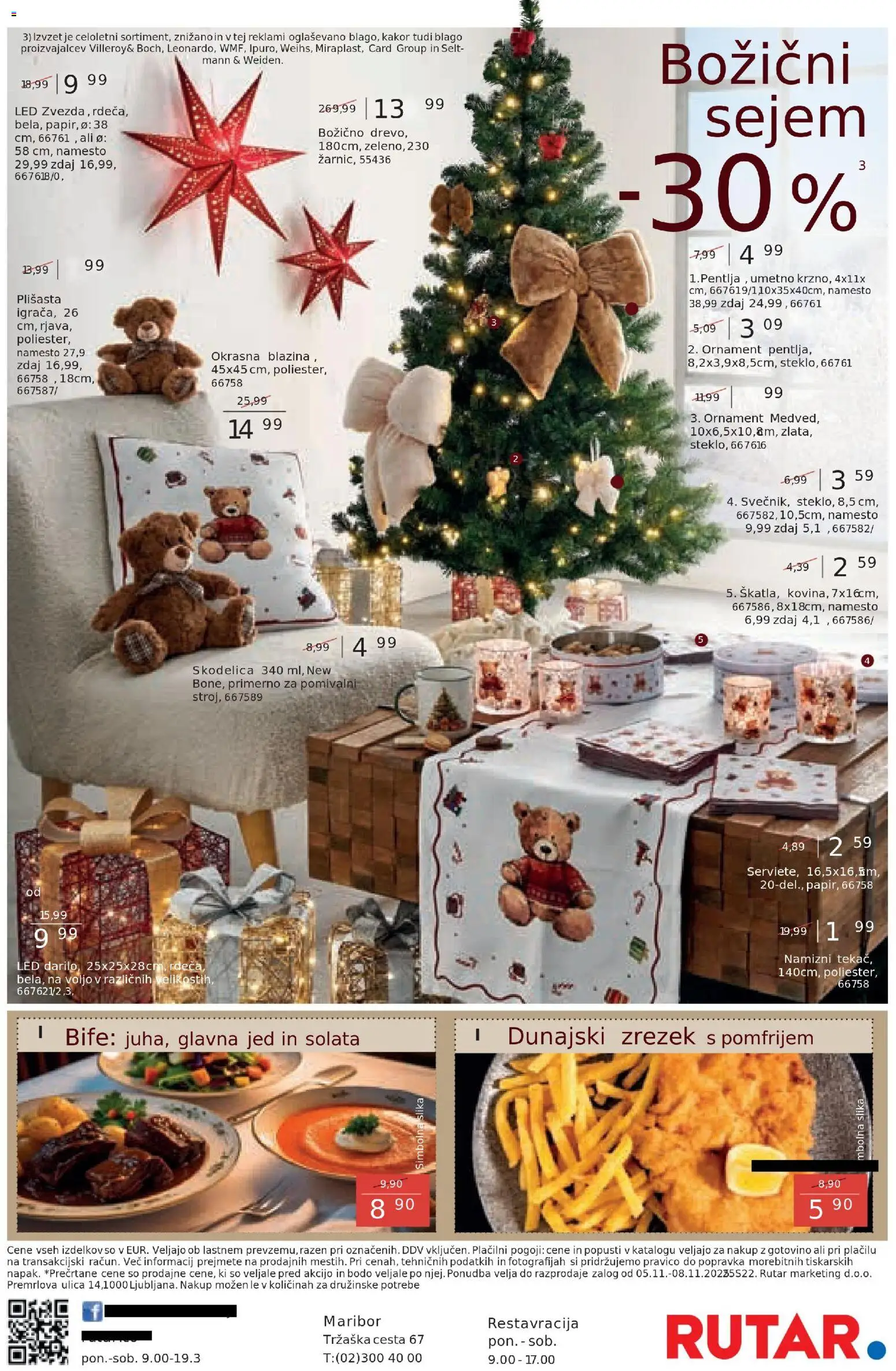 Novi Rutar katalog ponudbe – veljaven od 05.11.2025 | Stran: 23 | Izdelki: Skodelica, Blazina, Solata