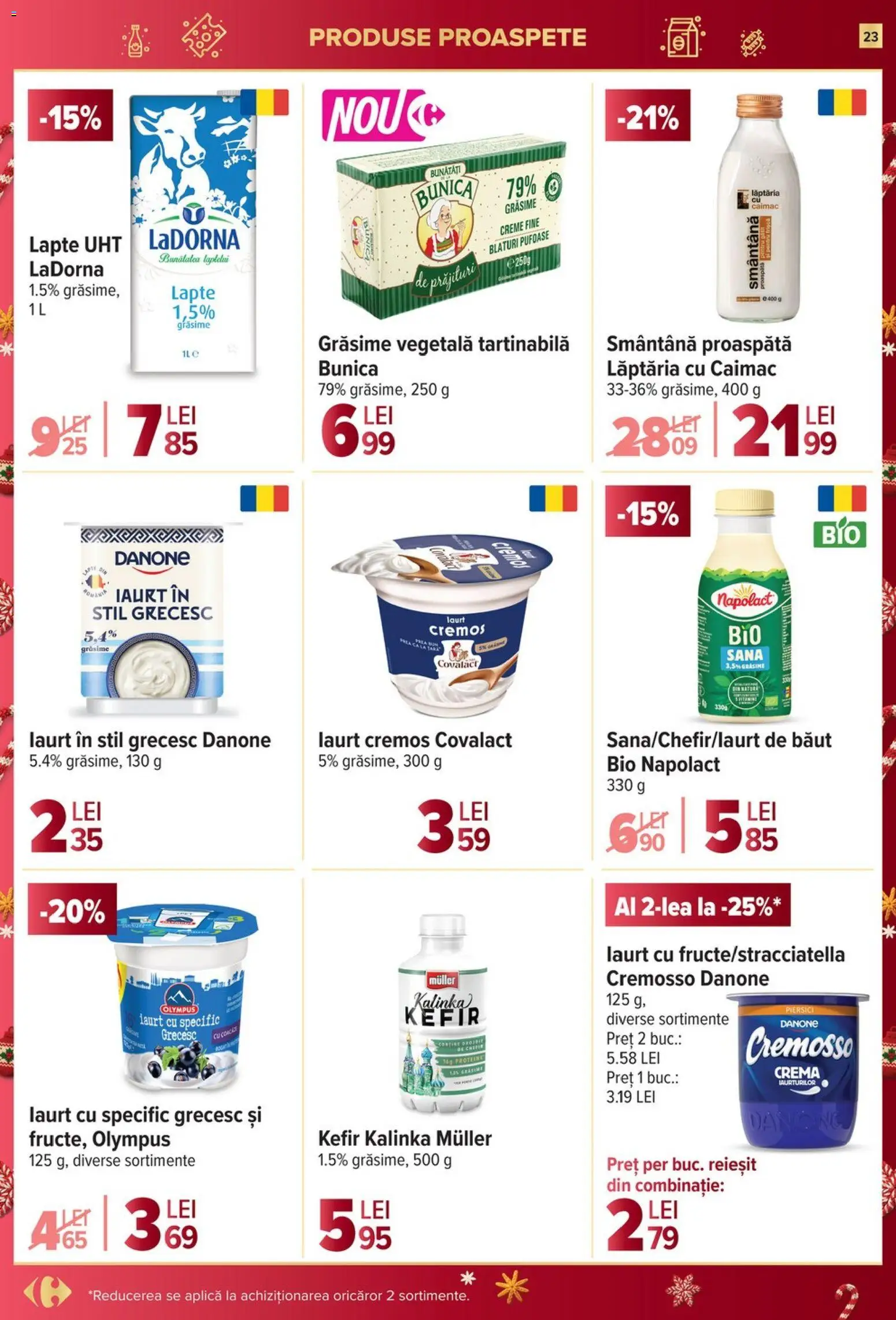 Noul catalog Carrefour – valabil de la 26.11.2025 | Pagină: 23 | Produse: Piersică, Masaüstü kılıfı, Lapte, Kefir