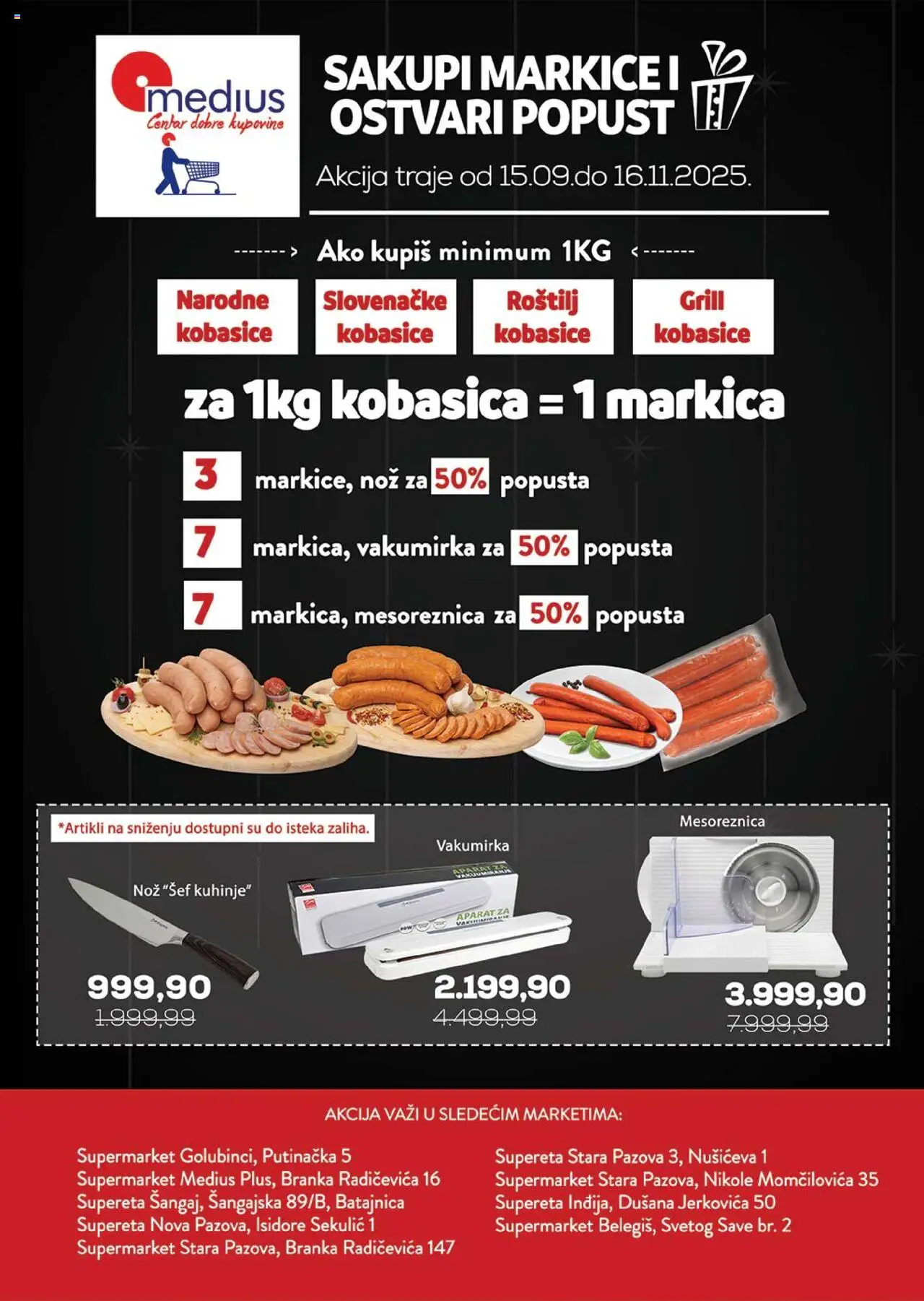 Medius katalog - važi od 07.10.2025 | Strana: 3 | Proizvode: Nož, Kobasica, Roštilj